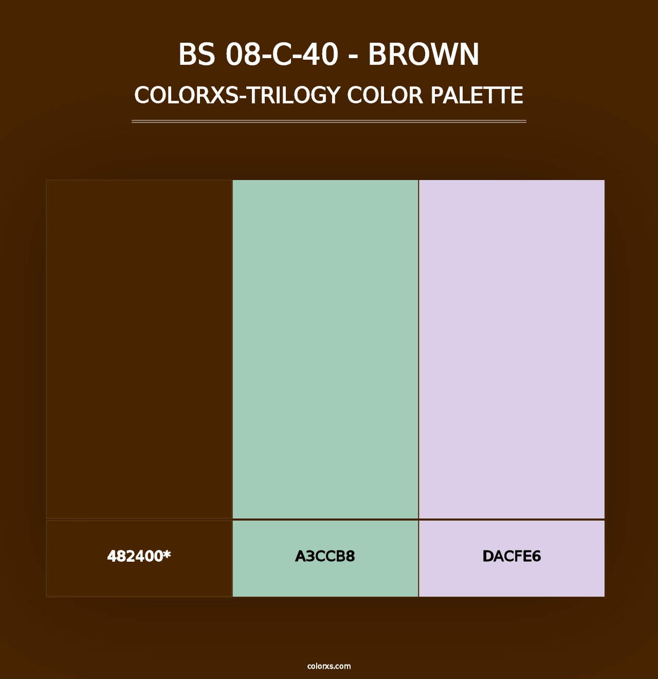 BS 08-C-40 - Brown - Colorxs Trilogy Palette