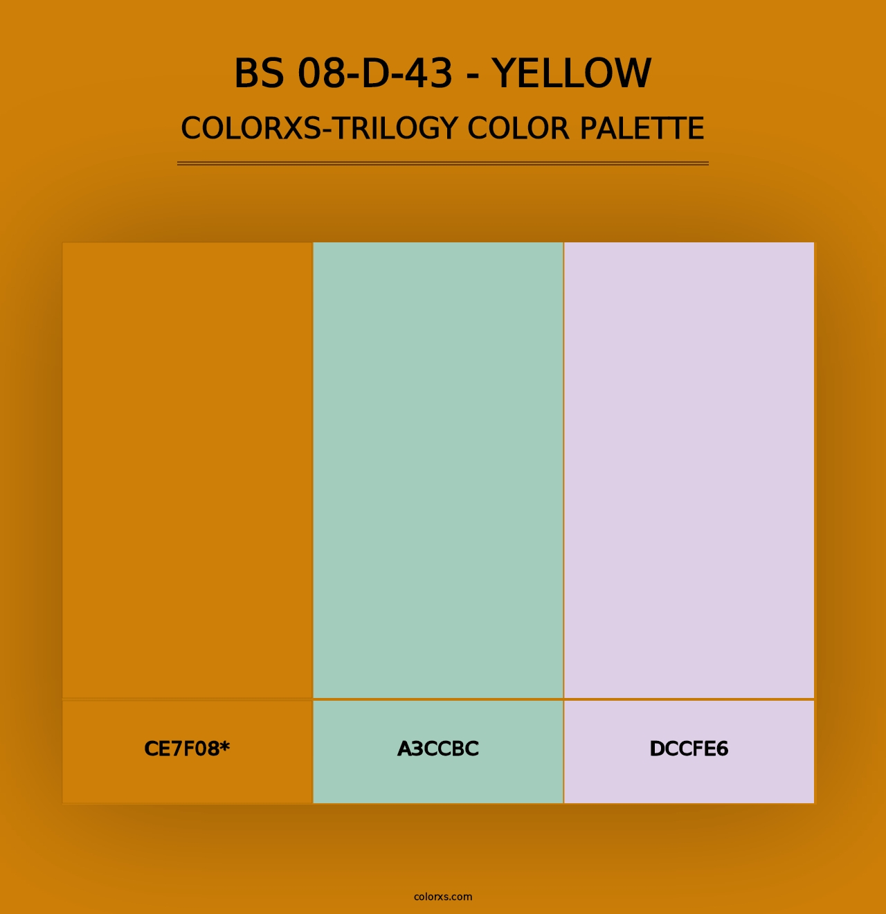 BS 08-D-43 - Yellow - Colorxs Trilogy Palette