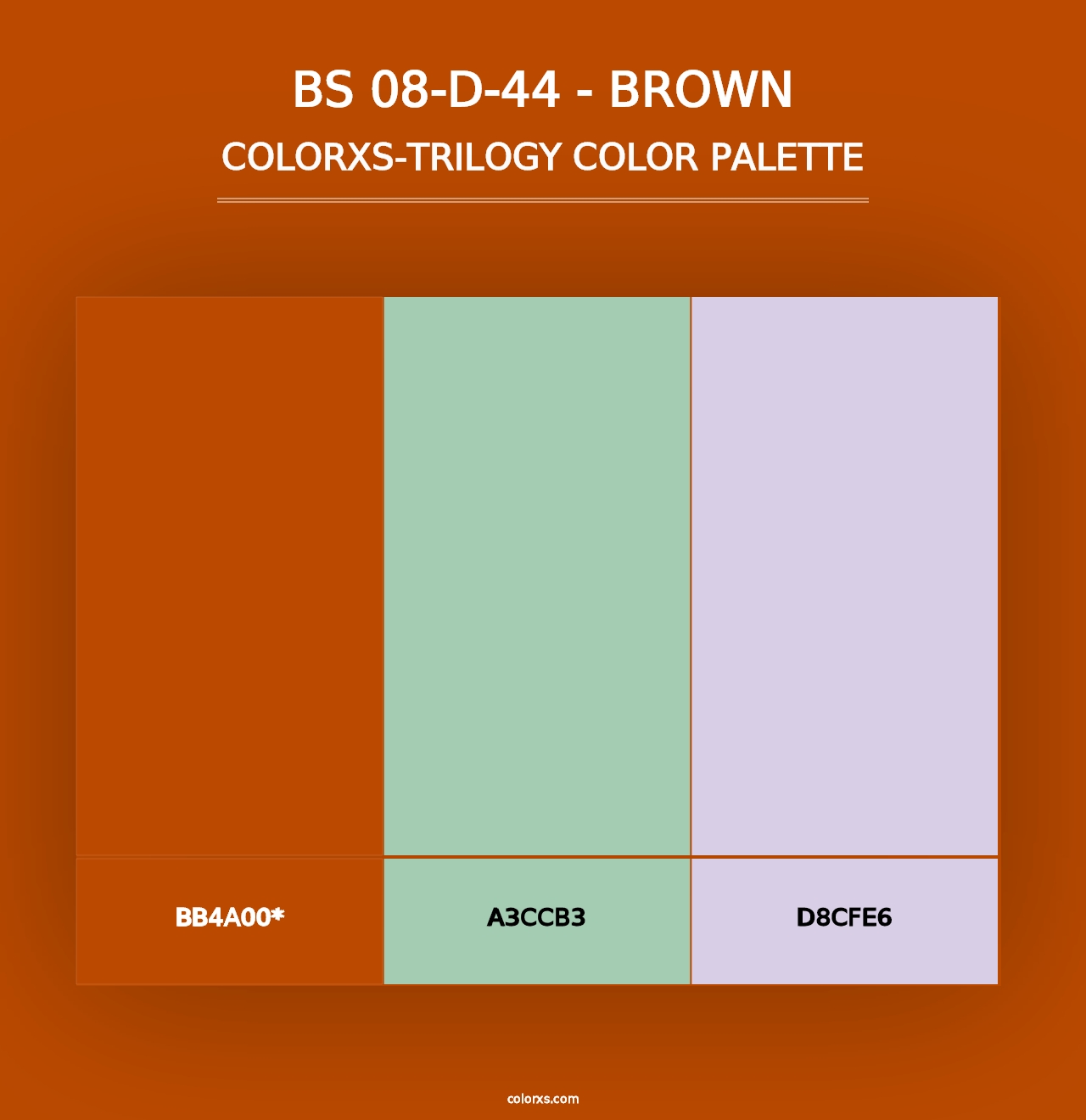 BS 08-D-44 - Brown - Colorxs Trilogy Palette