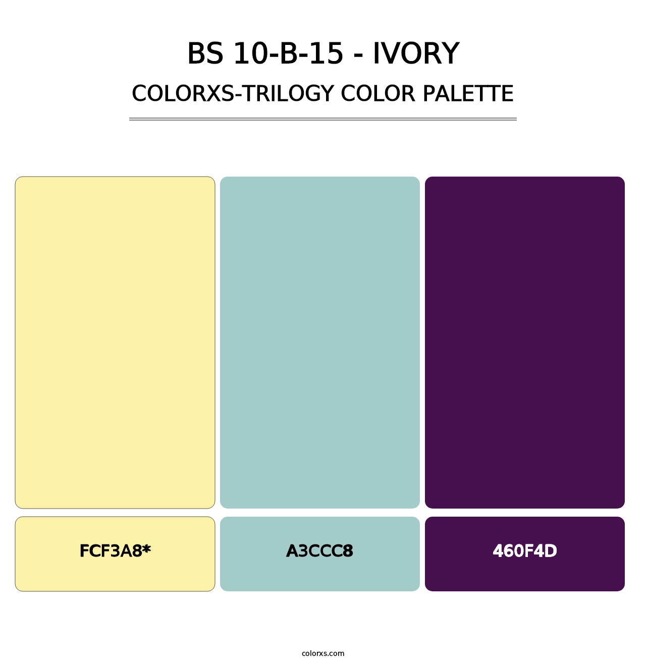 BS 10-B-15 - Ivory - Colorxs Trilogy Palette