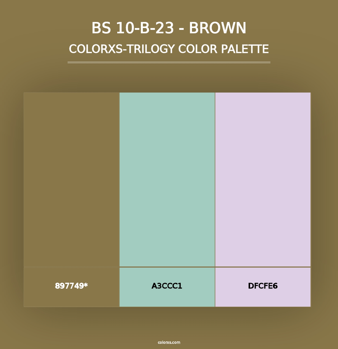 BS 10-B-23 - Brown - Colorxs Trilogy Palette