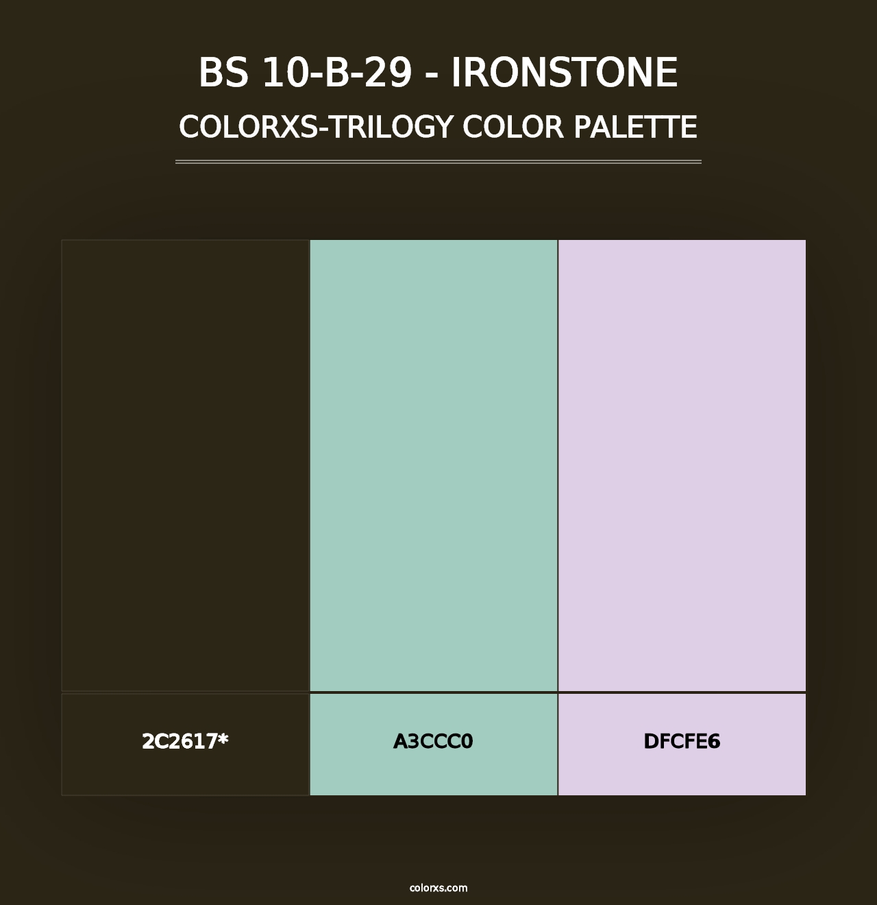 BS 10-B-29 - Ironstone - Colorxs Trilogy Palette