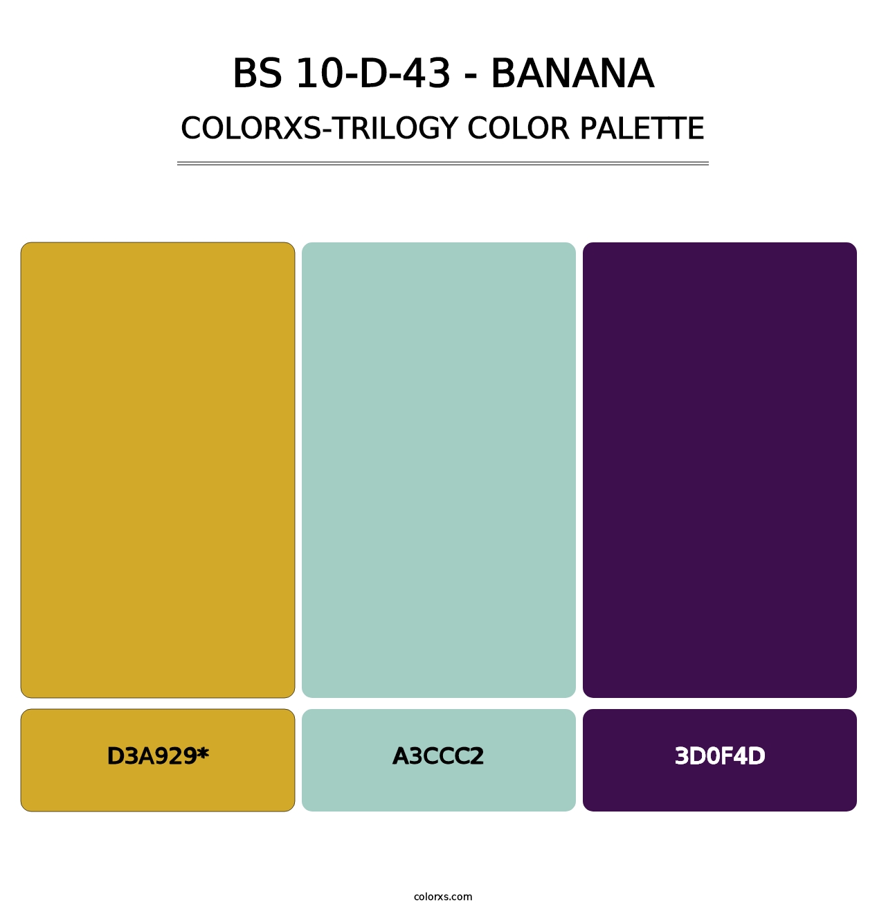 BS 10-D-43 - Banana - Colorxs Trilogy Palette