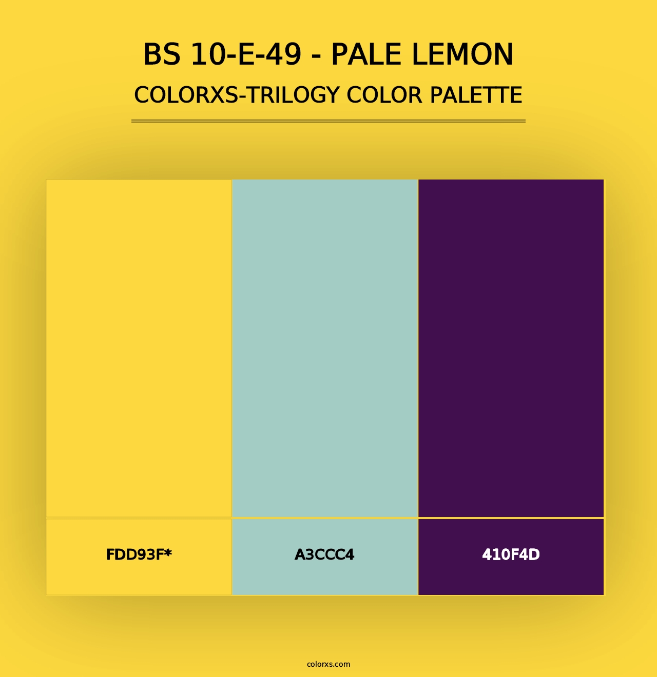 BS 10-E-49 - Pale Lemon - Colorxs Trilogy Palette