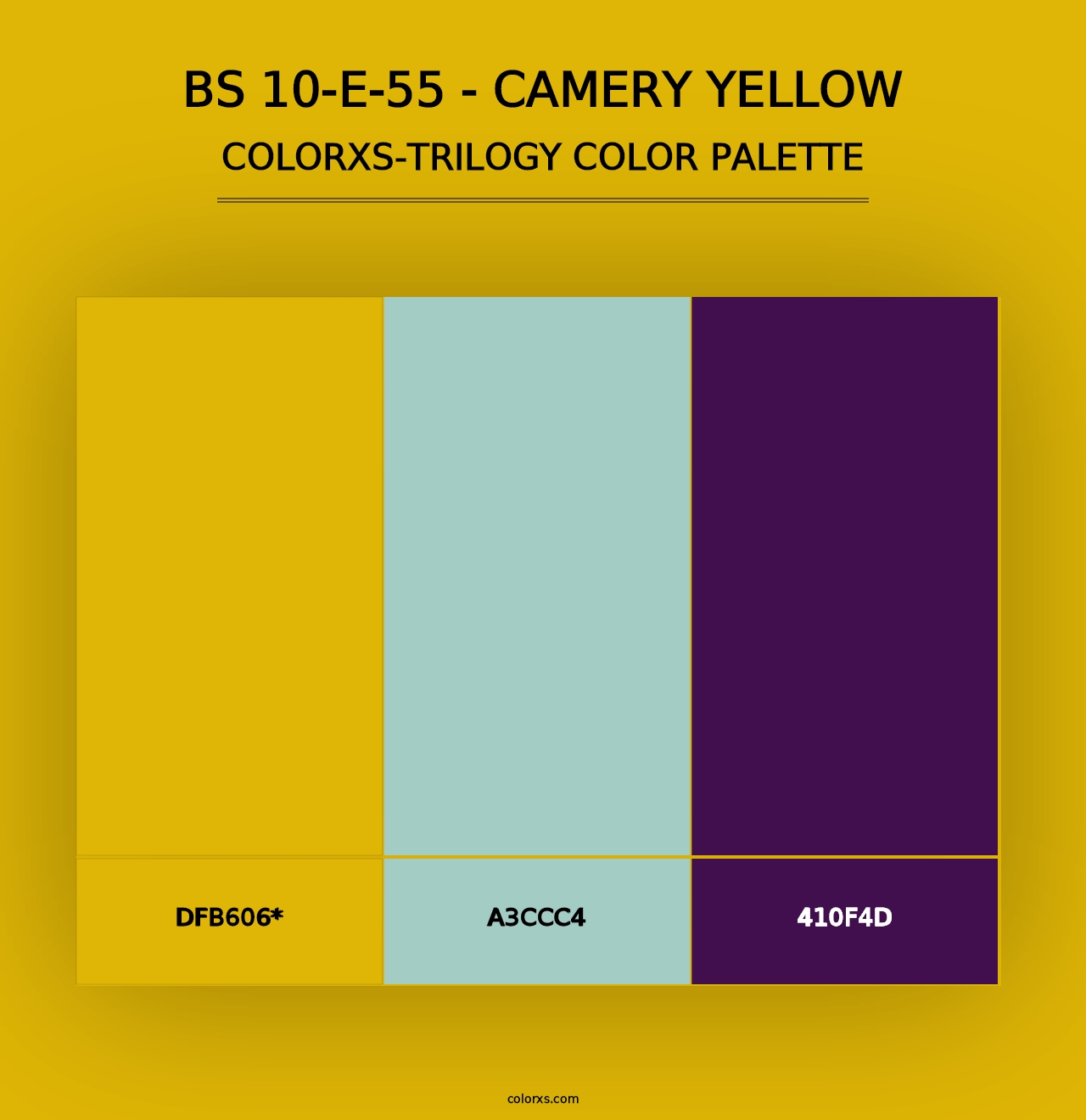 BS 10-E-55 - Camery Yellow - Colorxs Trilogy Palette