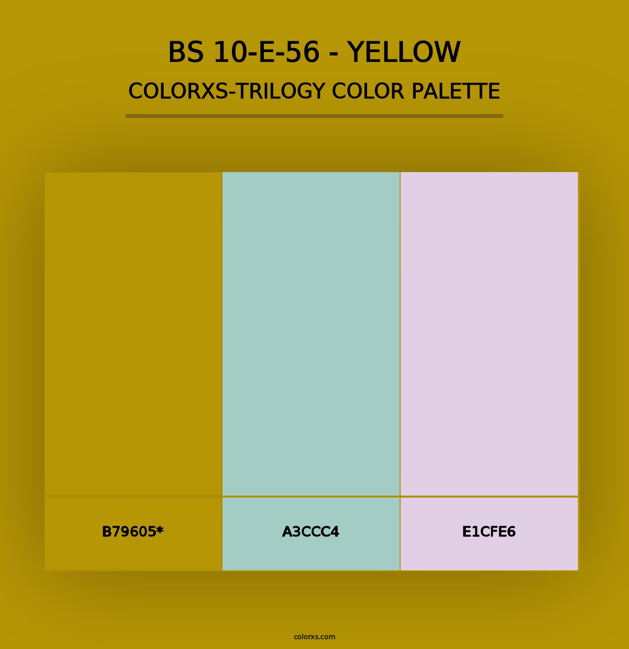 BS 10-E-56 - Yellow - Colorxs Trilogy Palette