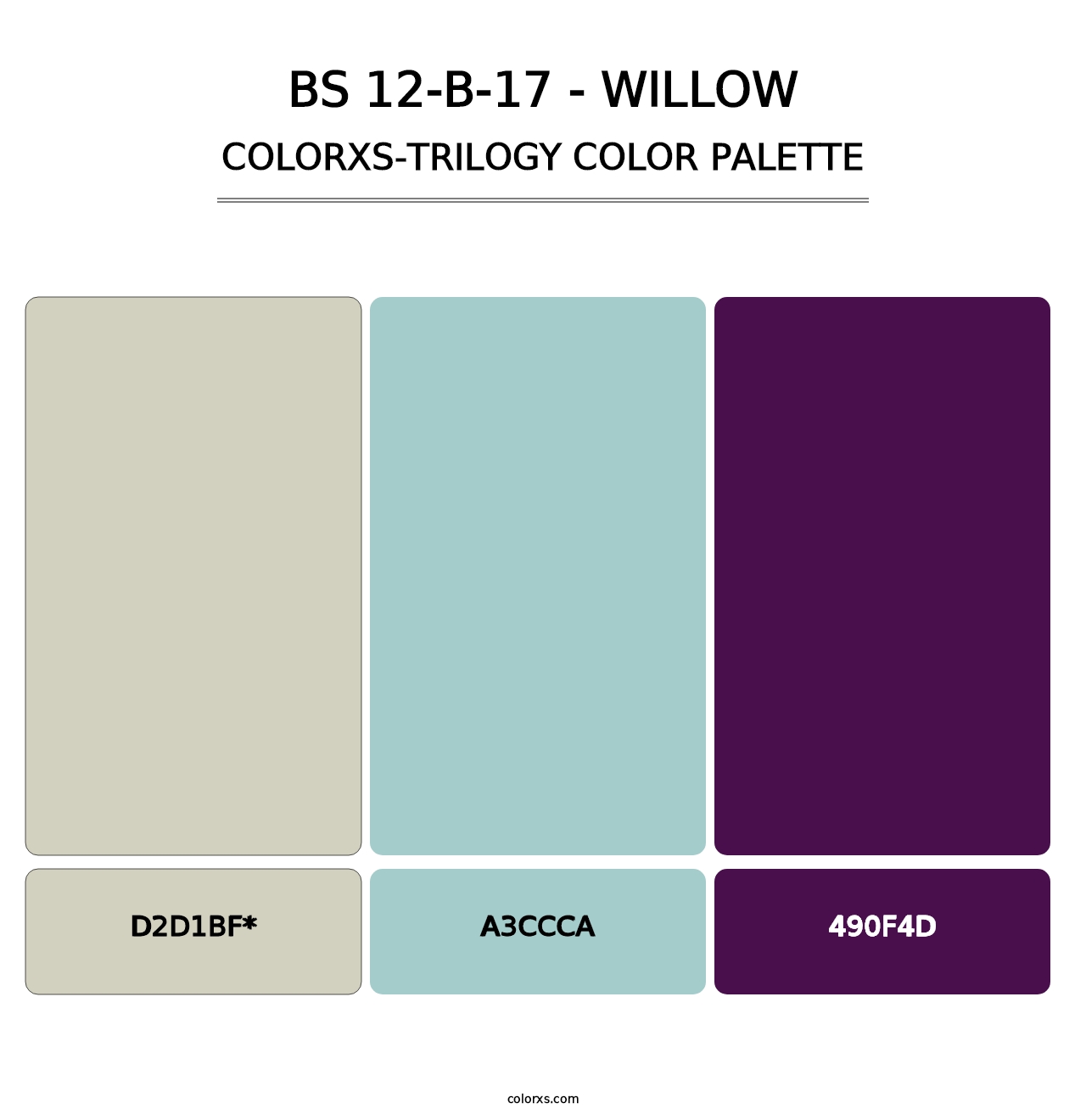 BS 12-B-17 - Willow - Colorxs Trilogy Palette