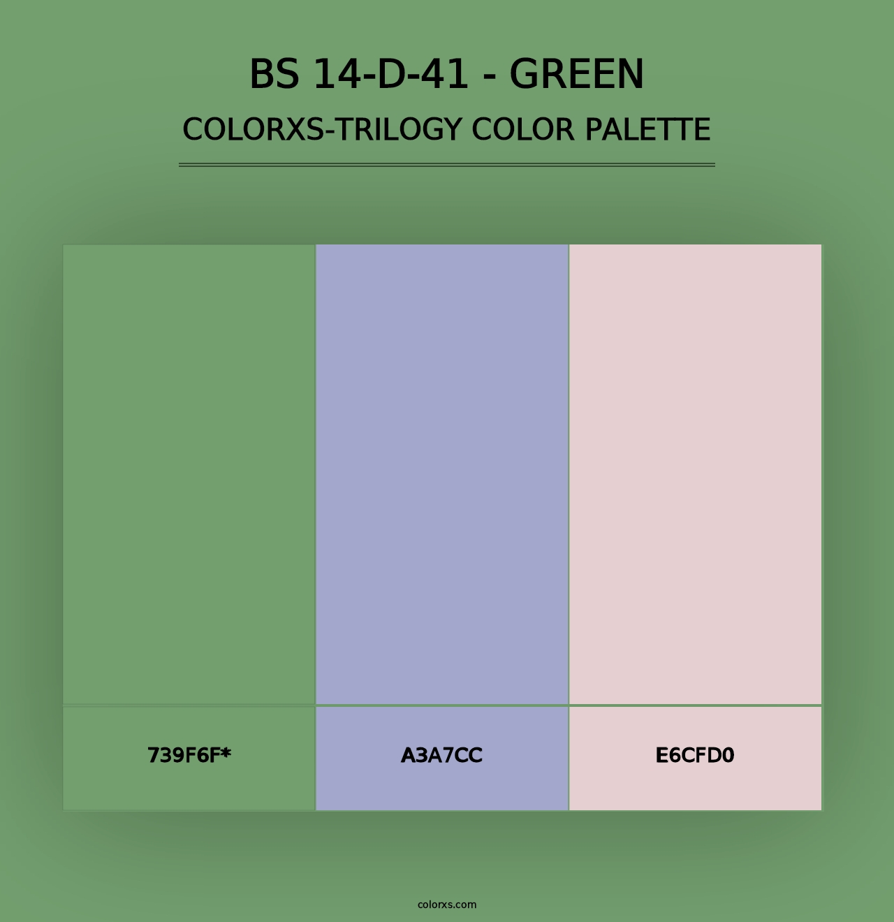 BS 14-D-41 - Green - Colorxs Trilogy Palette