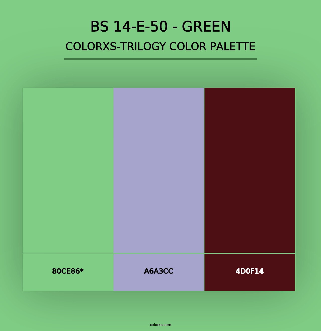 BS 14-E-50 - Green - Colorxs Trilogy Palette