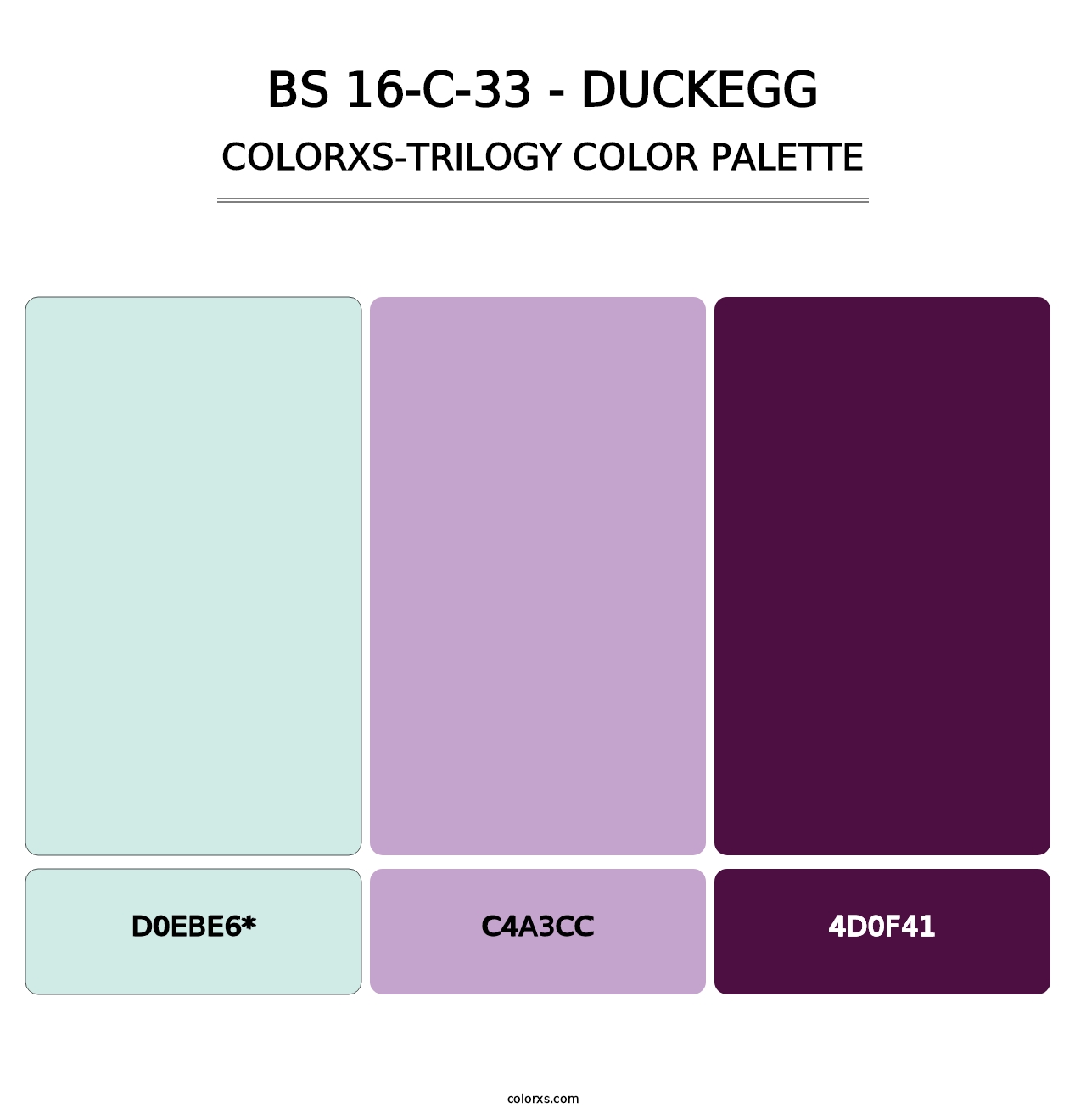 BS 16-C-33 - Duckegg - Colorxs Trilogy Palette