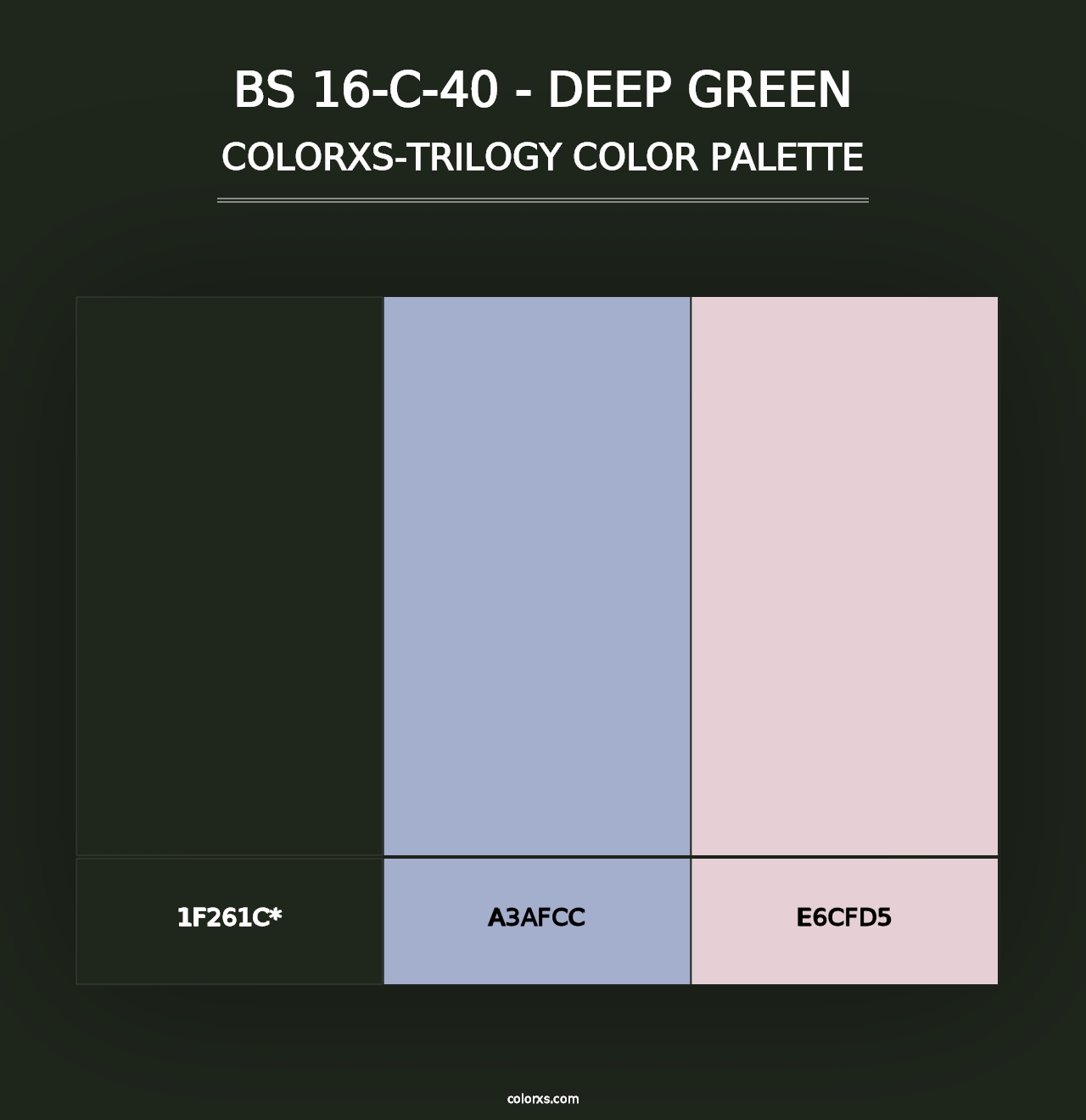 BS 16-C-40 - Deep Green - Colorxs Trilogy Palette