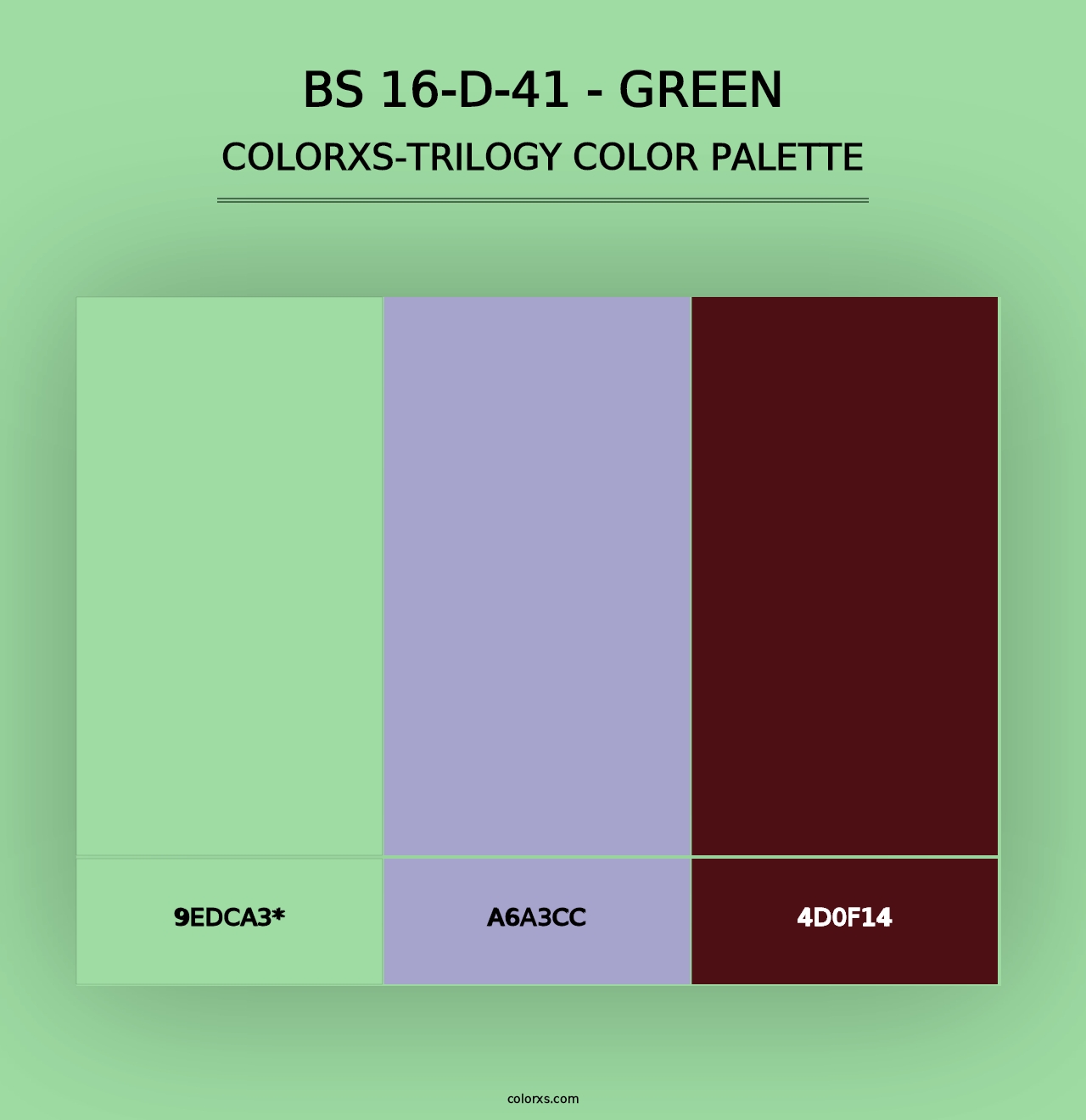 BS 16-D-41 - Green - Colorxs Trilogy Palette