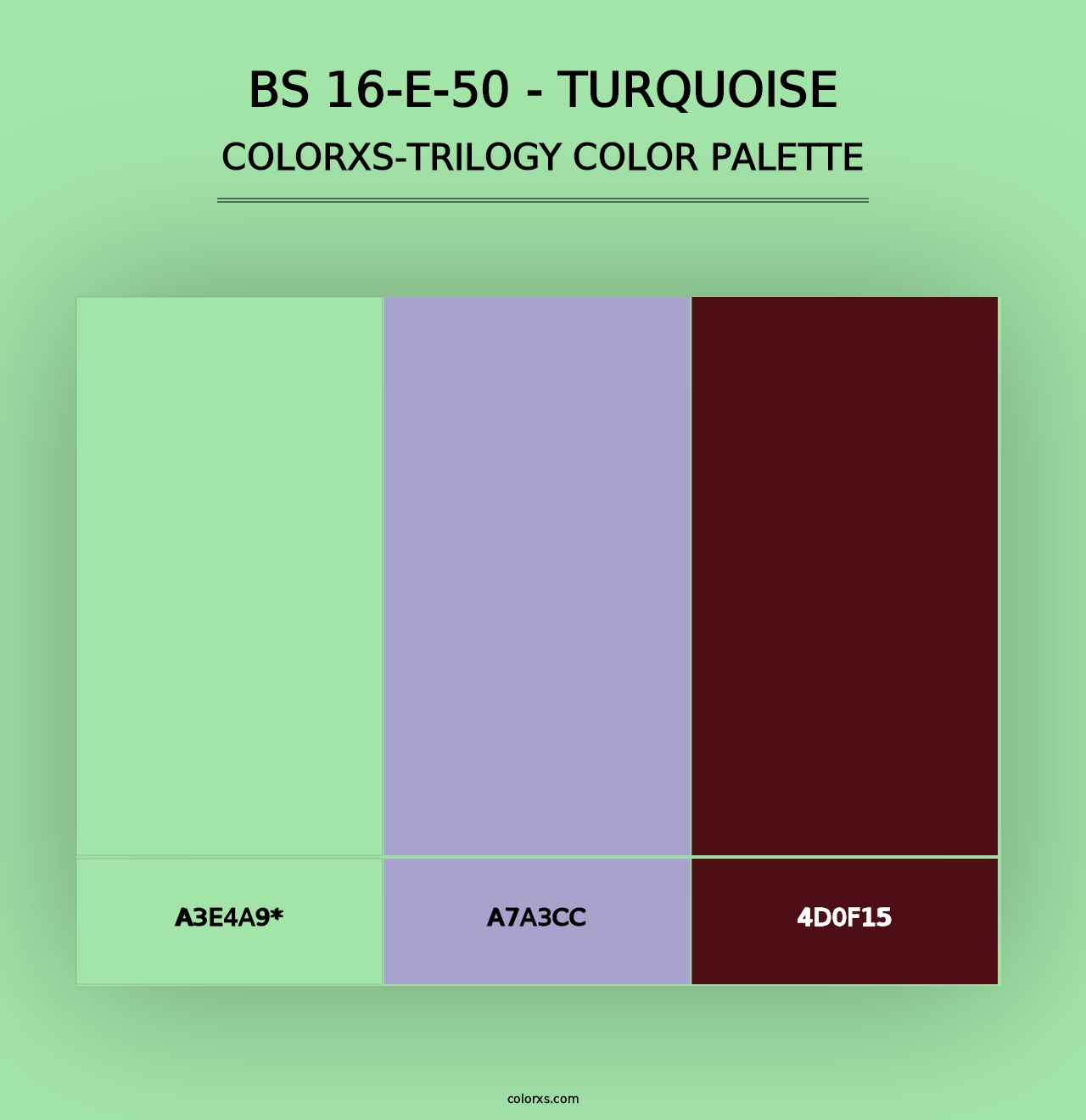 BS 16-E-50 - Turquoise - Colorxs Trilogy Palette