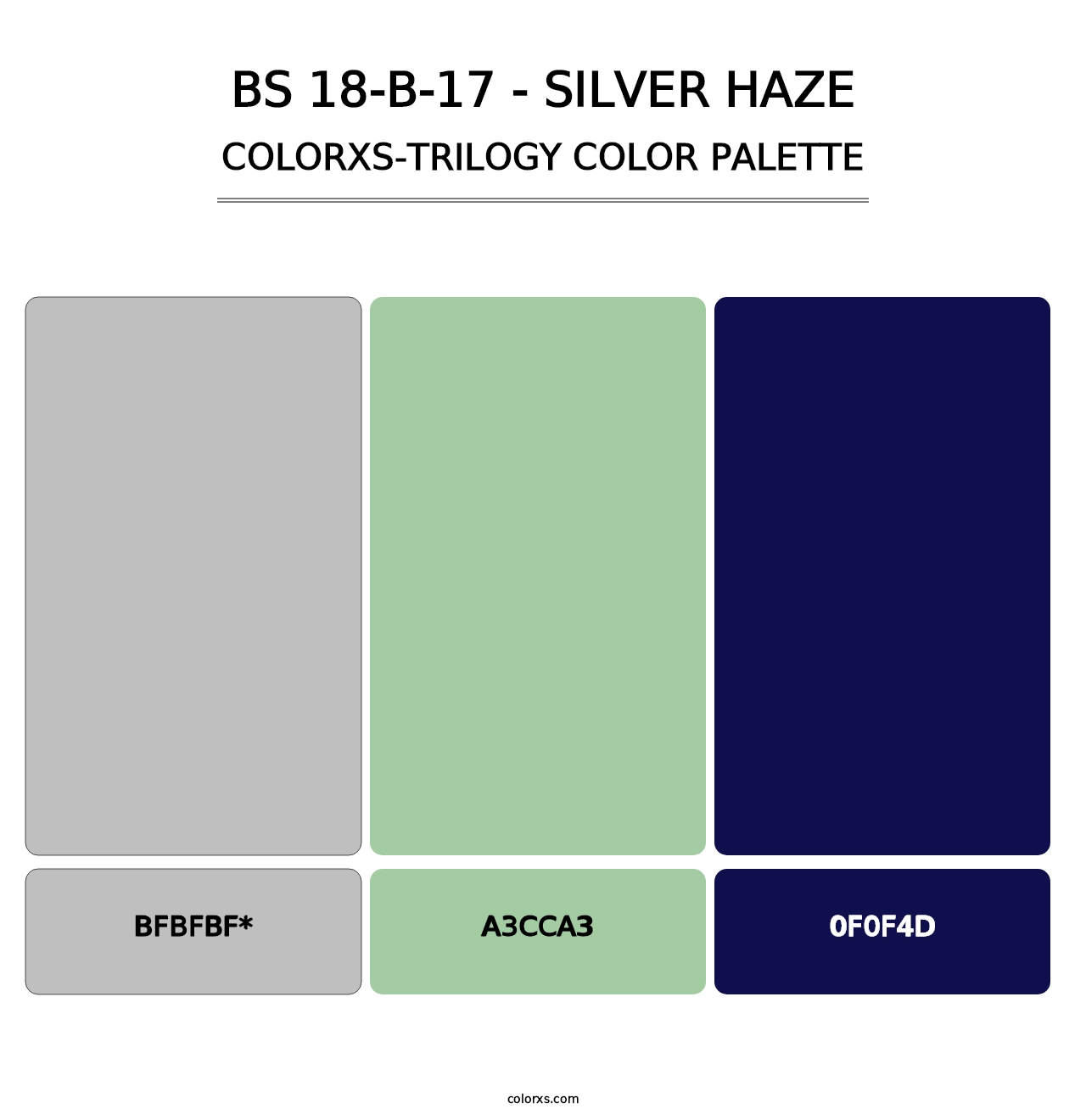 BS 18-B-17 - Silver Haze - Colorxs Trilogy Palette