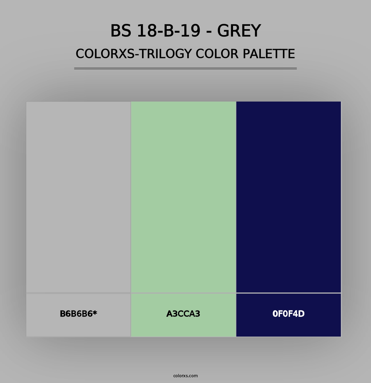 BS 18-B-19 - Grey - Colorxs Trilogy Palette