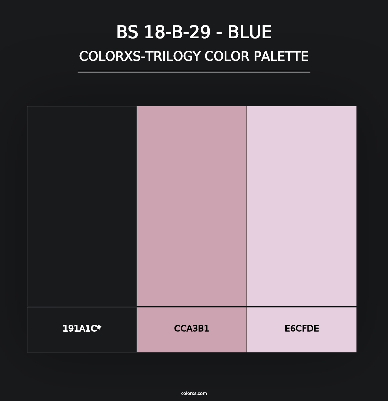 BS 18-B-29 - Blue - Colorxs Trilogy Palette