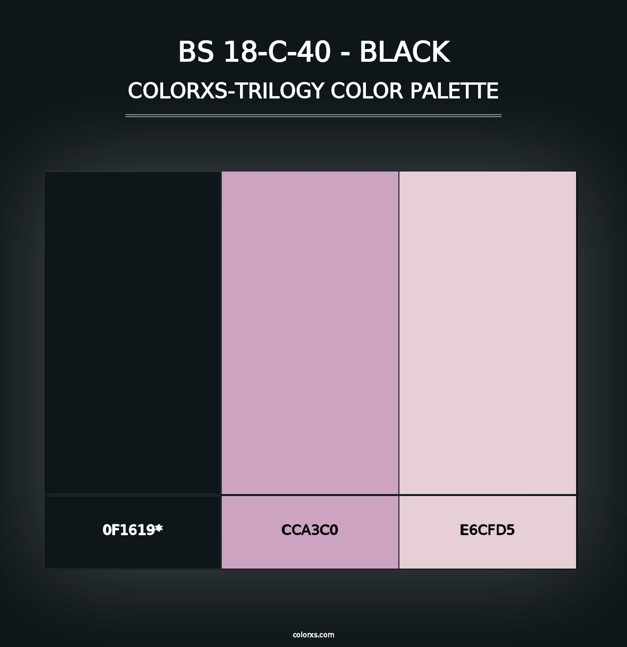 BS 18-C-40 - Black - Colorxs Trilogy Palette