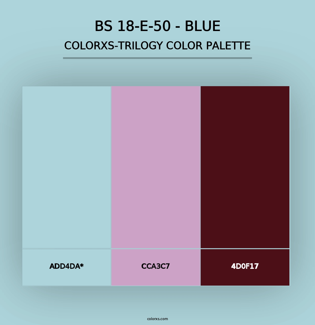 BS 18-E-50 - Blue - Colorxs Trilogy Palette