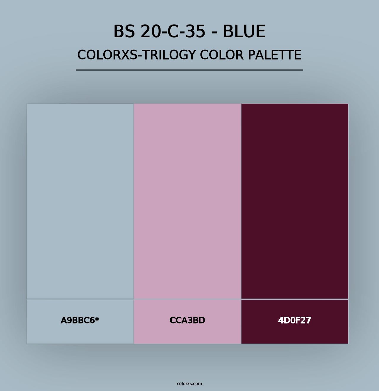 BS 20-C-35 - Blue - Colorxs Trilogy Palette