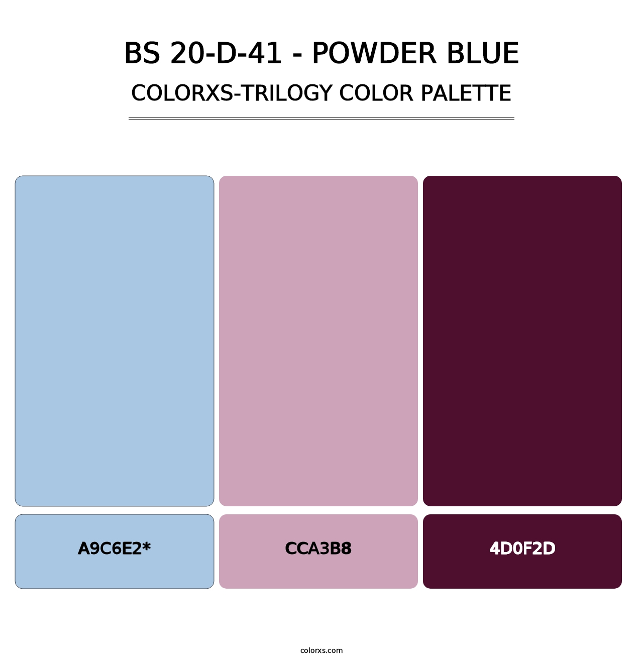 BS 20-D-41 - Powder Blue - Colorxs Trilogy Palette