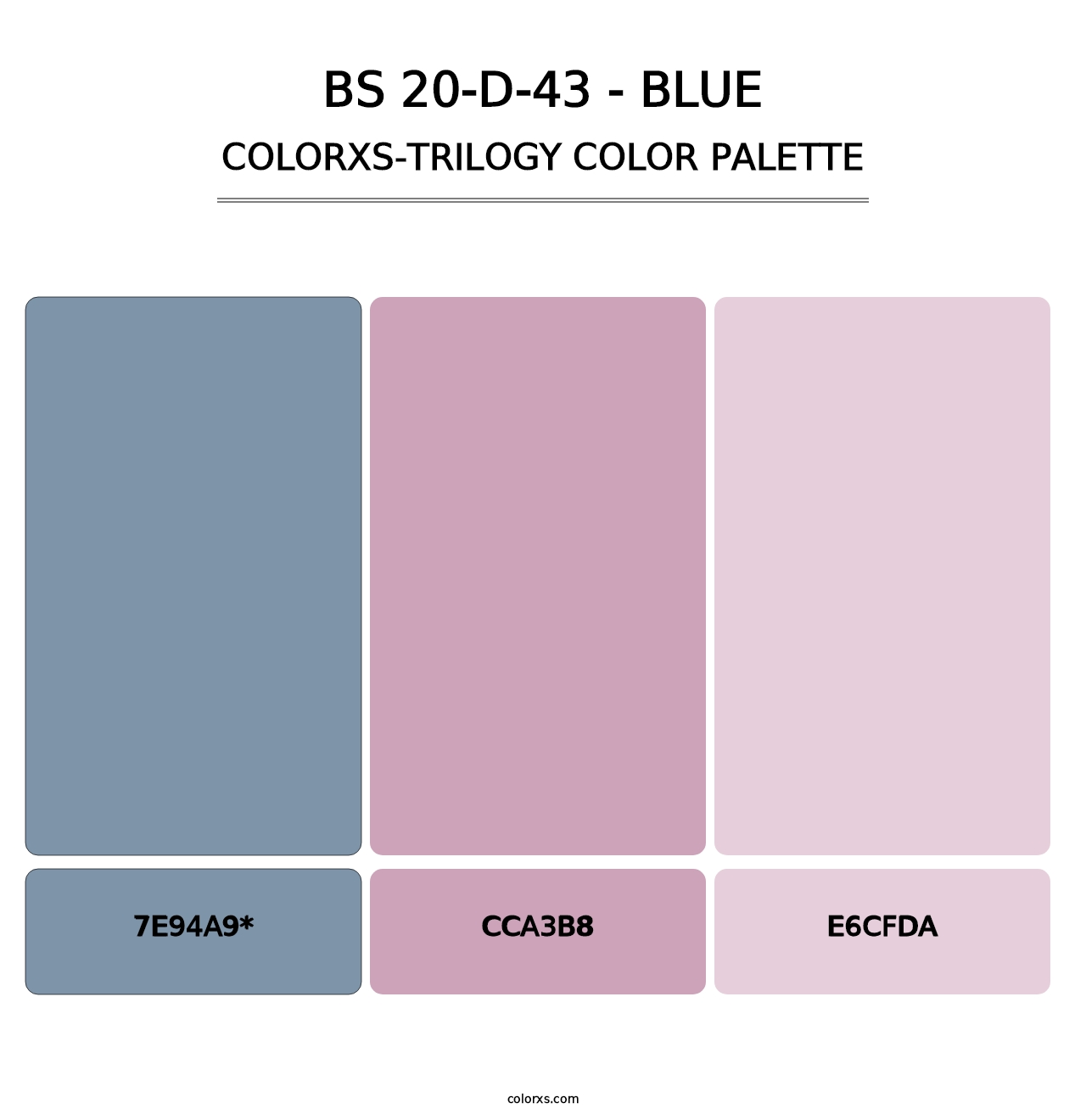 BS 20-D-43 - Blue - Colorxs Trilogy Palette