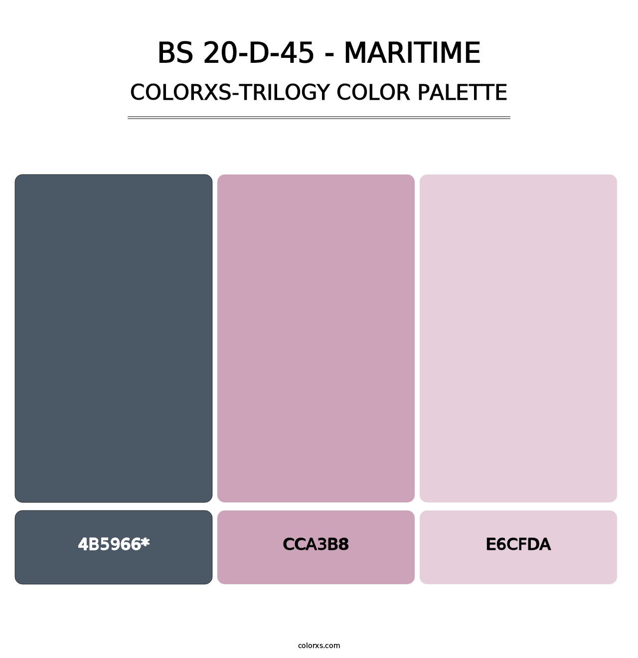 BS 20-D-45 - Maritime - Colorxs Trilogy Palette