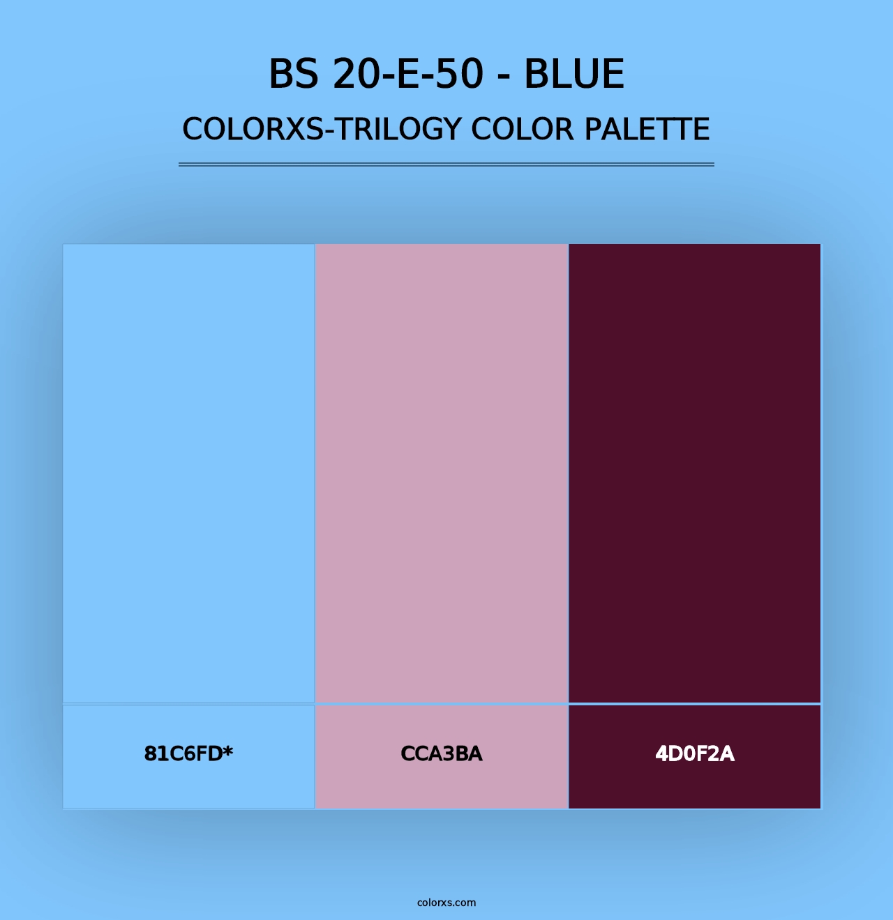 BS 20-E-50 - Blue - Colorxs Trilogy Palette