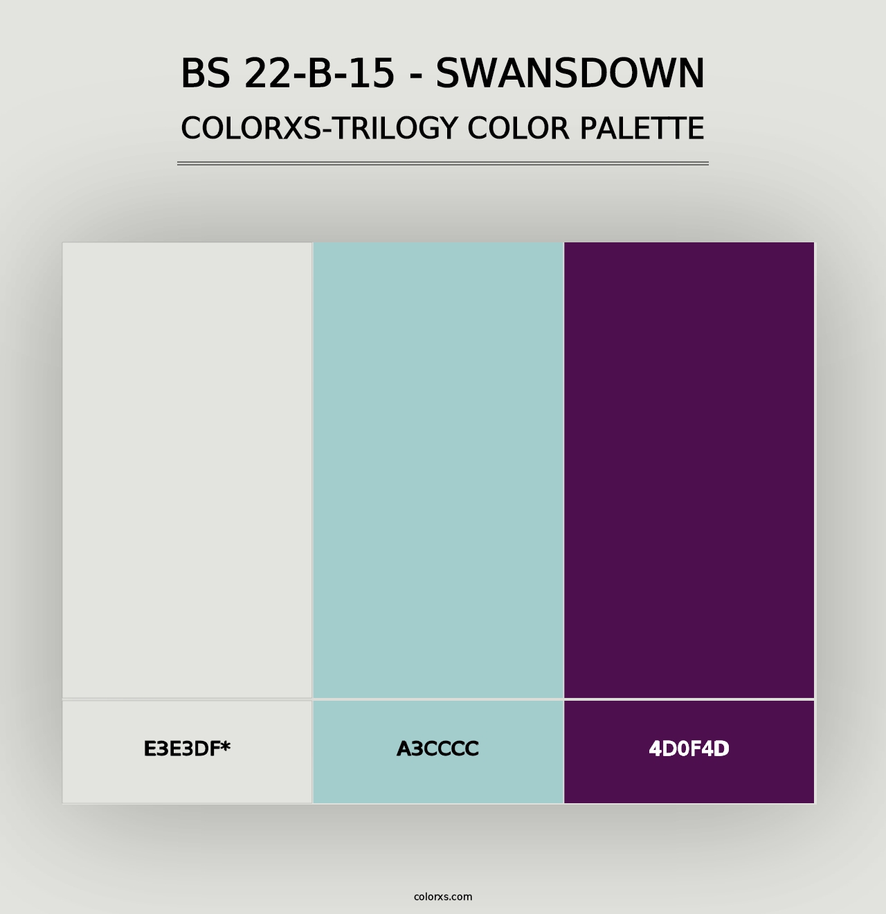 BS 22-B-15 - Swansdown - Colorxs Trilogy Palette