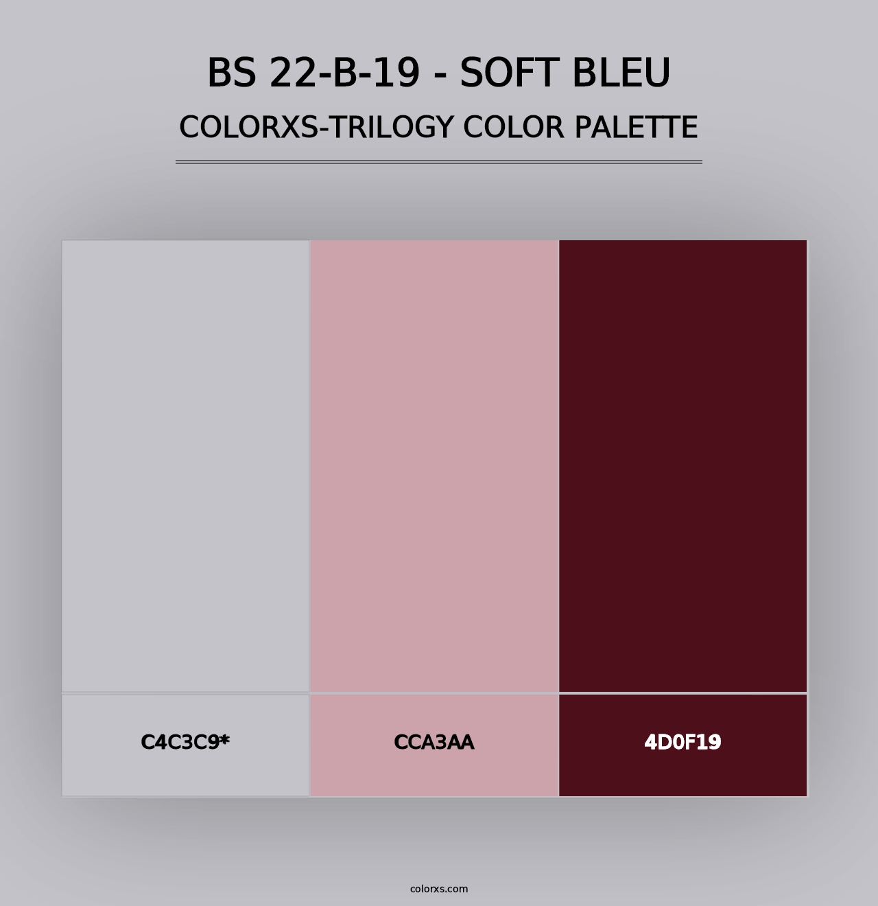 BS 22-B-19 - Soft Bleu - Colorxs Trilogy Palette