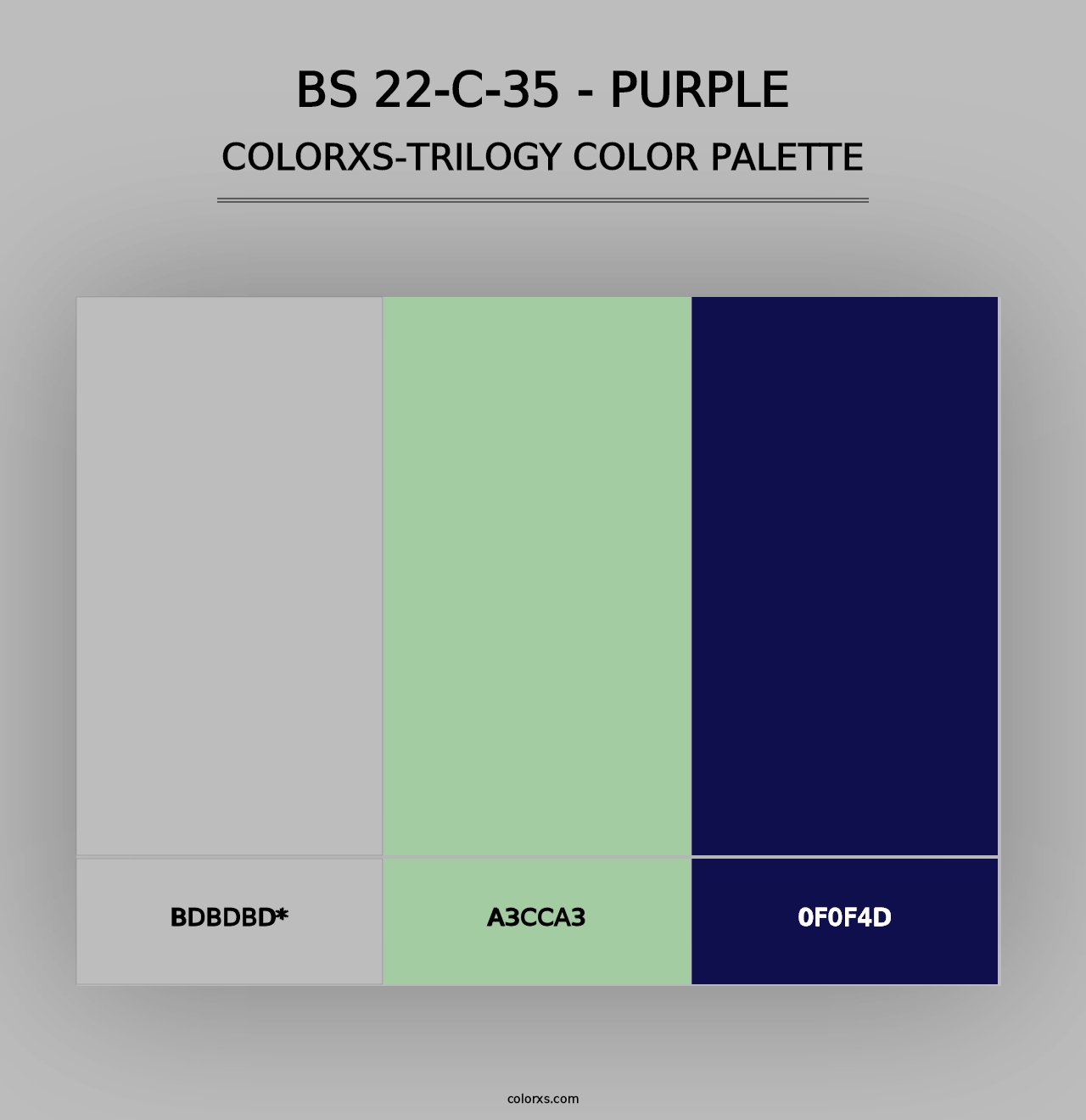 BS 22-C-35 - Purple - Colorxs Trilogy Palette