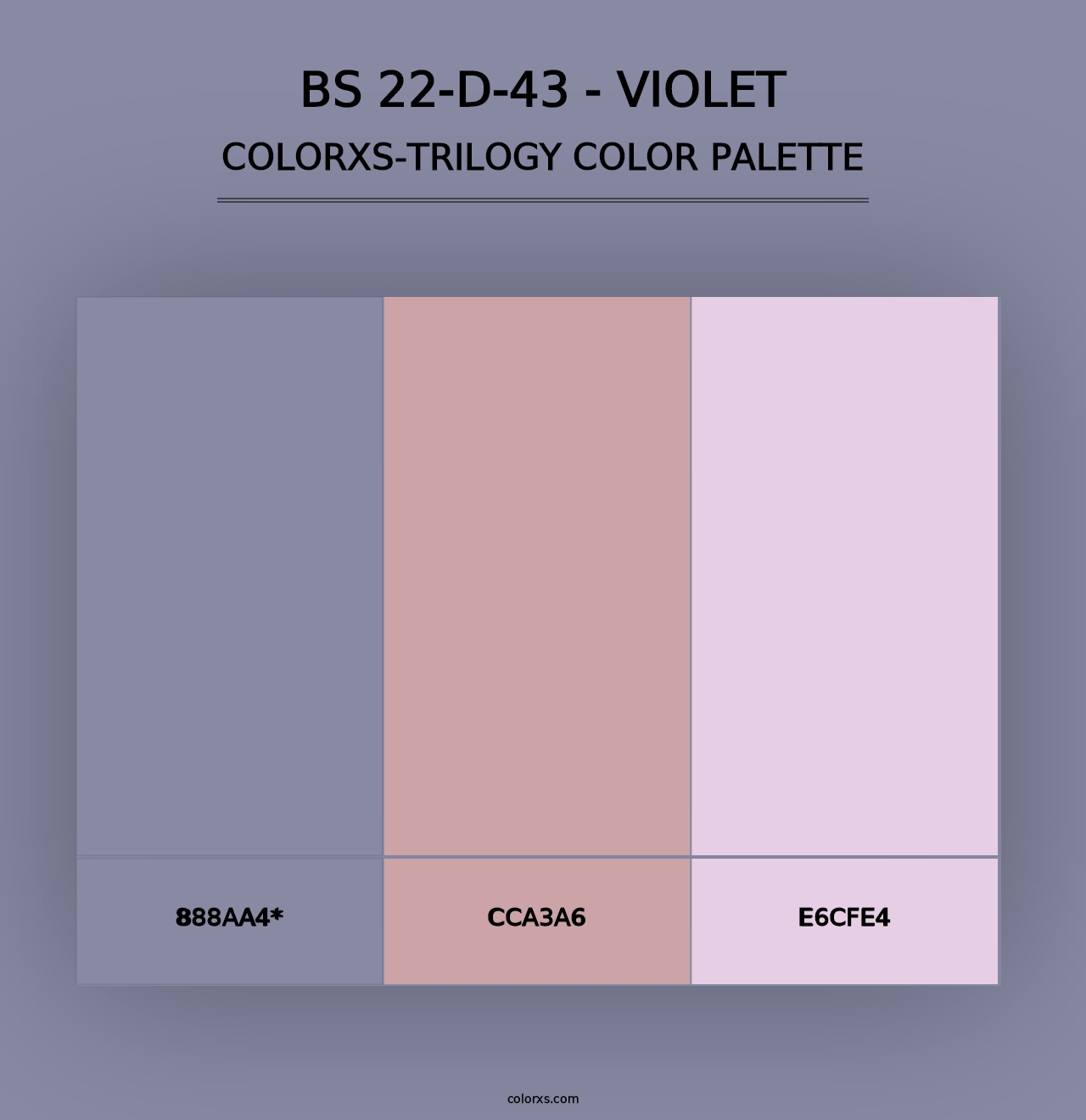 BS 22-D-43 - Violet - Colorxs Trilogy Palette