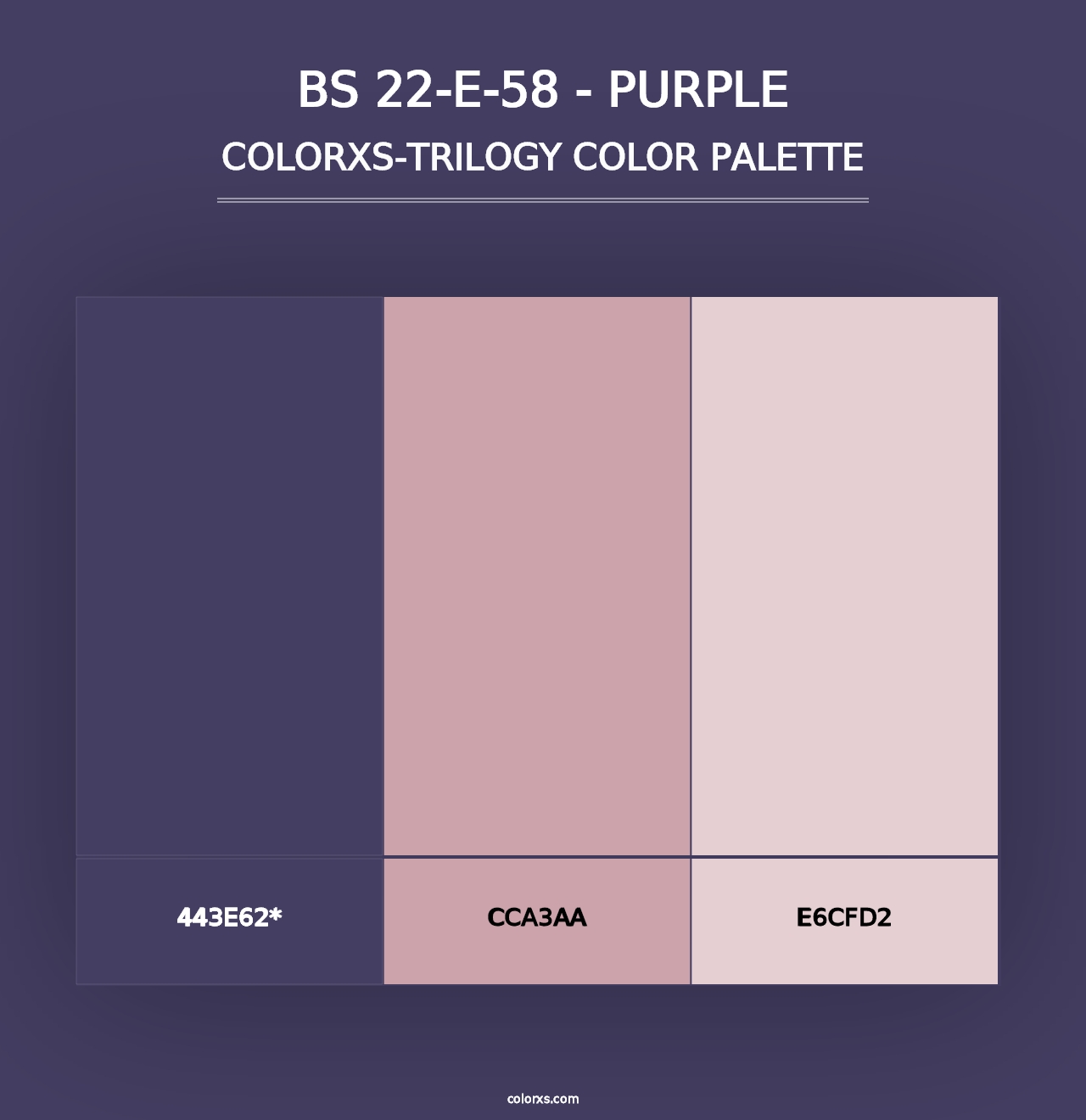 BS 22-E-58 - Purple - Colorxs Trilogy Palette