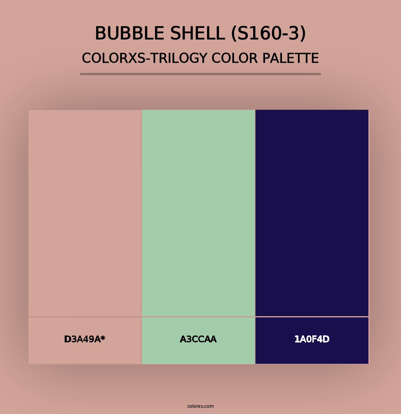 Bubble Shell (S160-3) - Colorxs Trilogy Palette