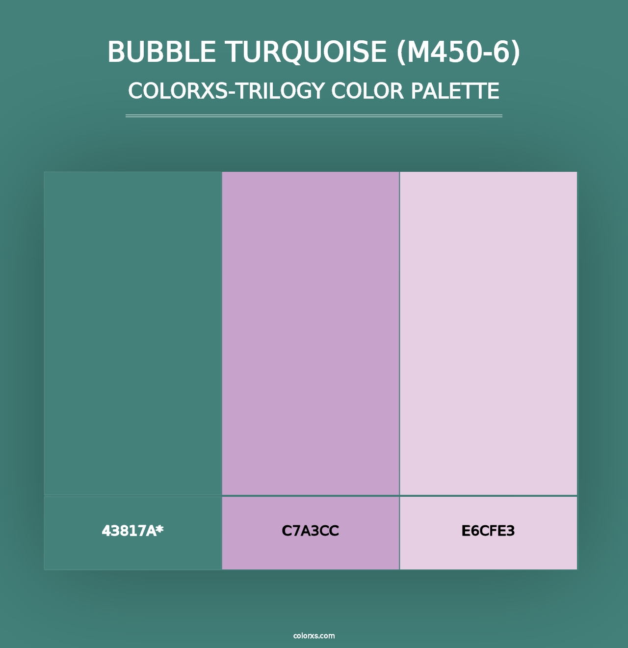 Bubble Turquoise (M450-6) - Colorxs Trilogy Palette