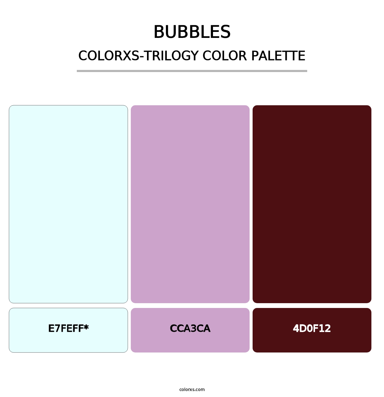 Bubbles - Colorxs Trilogy Palette