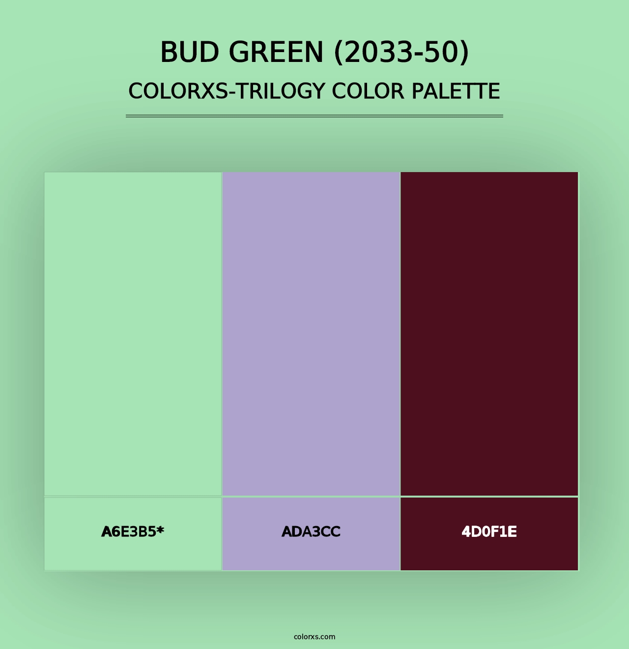 Bud Green (2033-50) - Colorxs Trilogy Palette