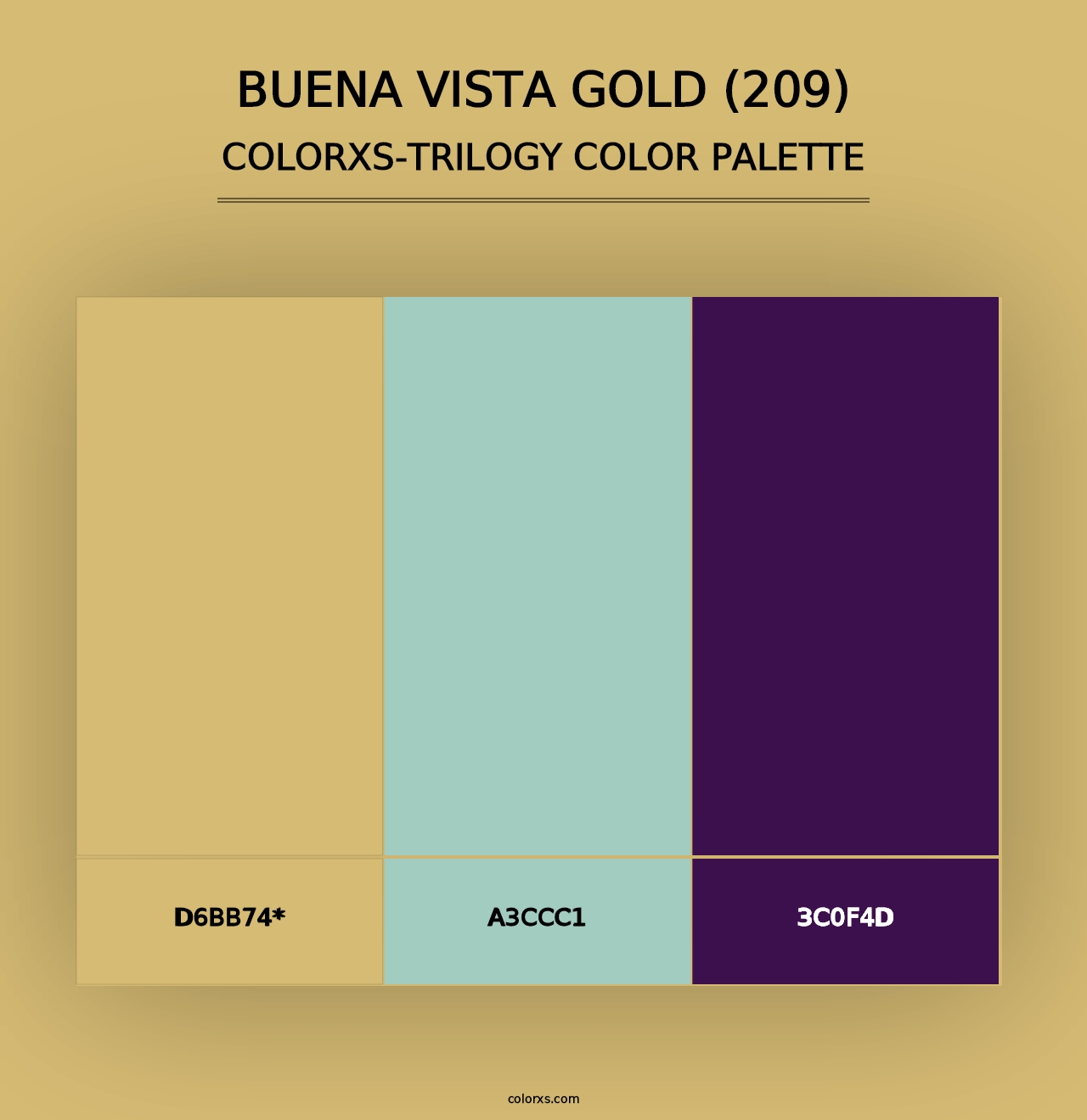 Buena Vista Gold (209) - Colorxs Trilogy Palette