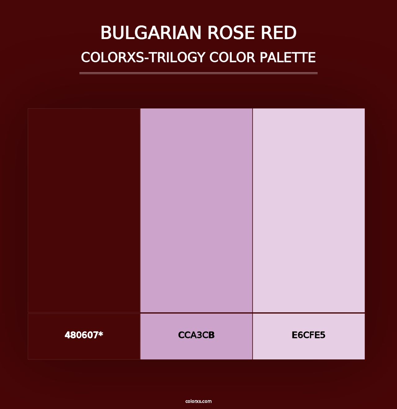 Bulgarian Rose Red - Colorxs Trilogy Palette