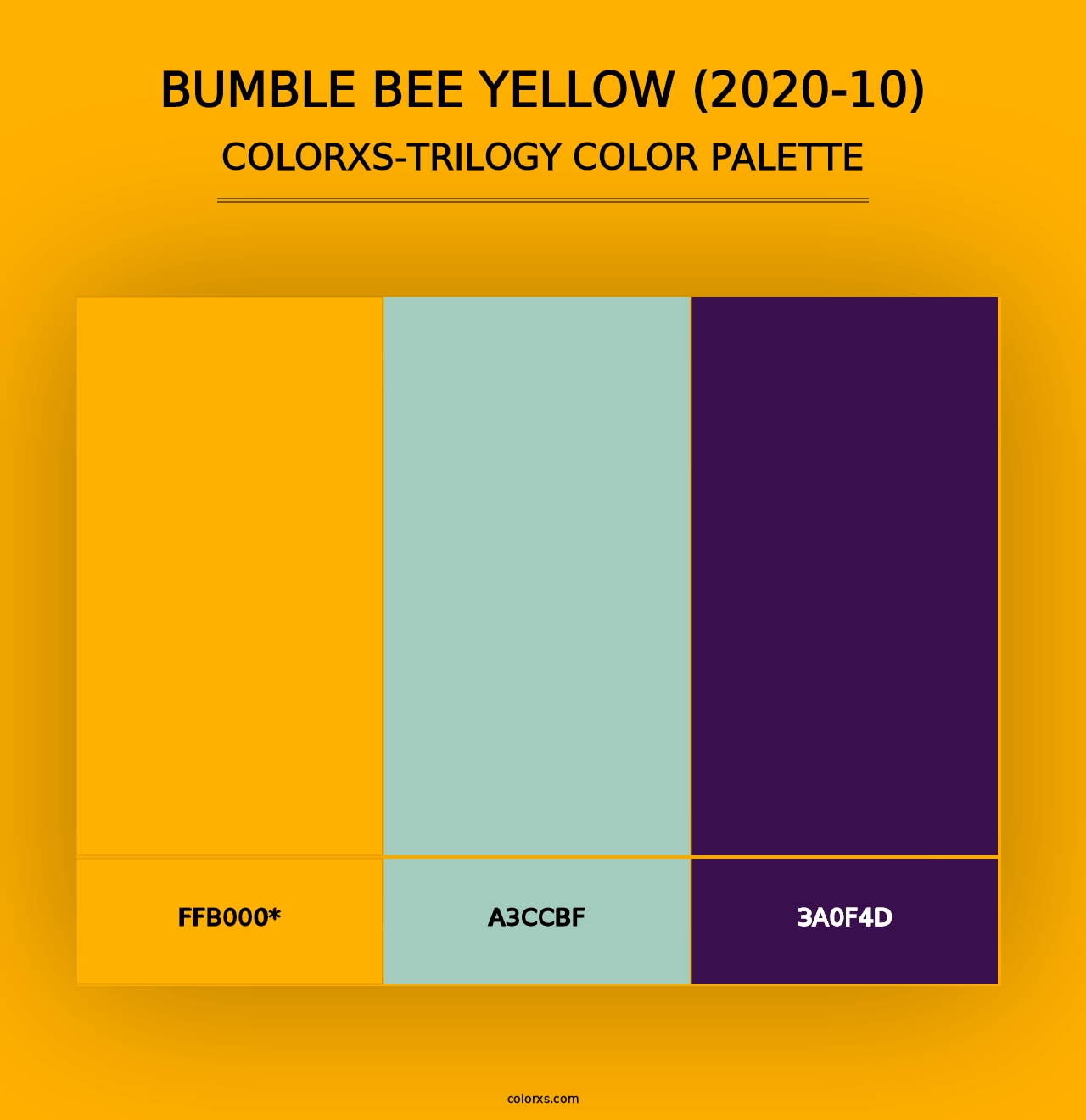 Bumble Bee Yellow (2020-10) - Colorxs Trilogy Palette