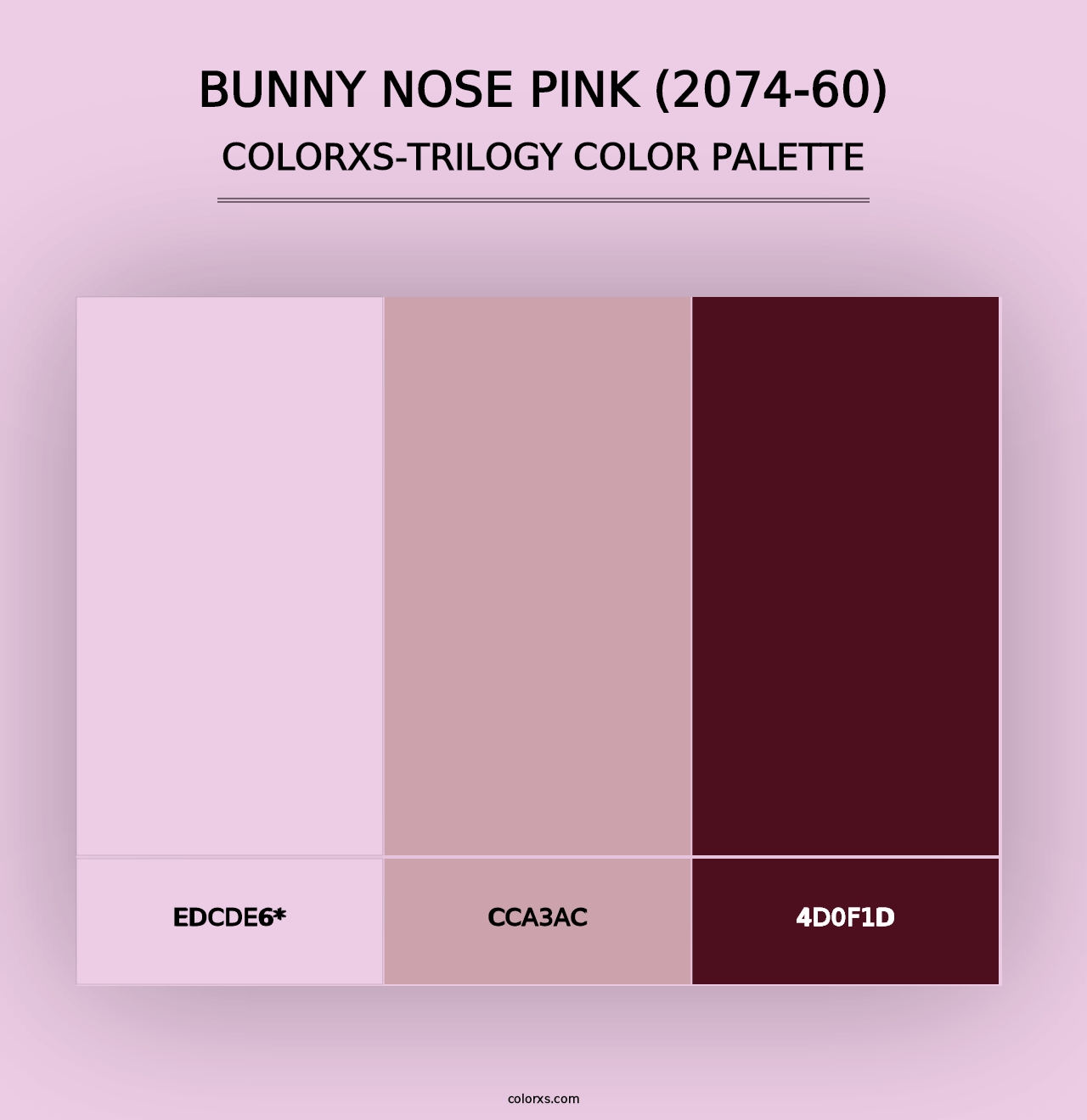 Bunny Nose Pink (2074-60) - Colorxs Trilogy Palette