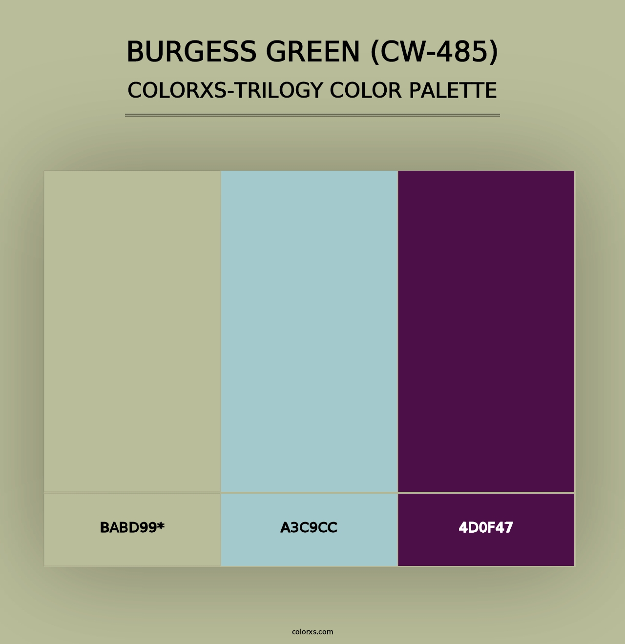 Burgess Green (CW-485) - Colorxs Trilogy Palette