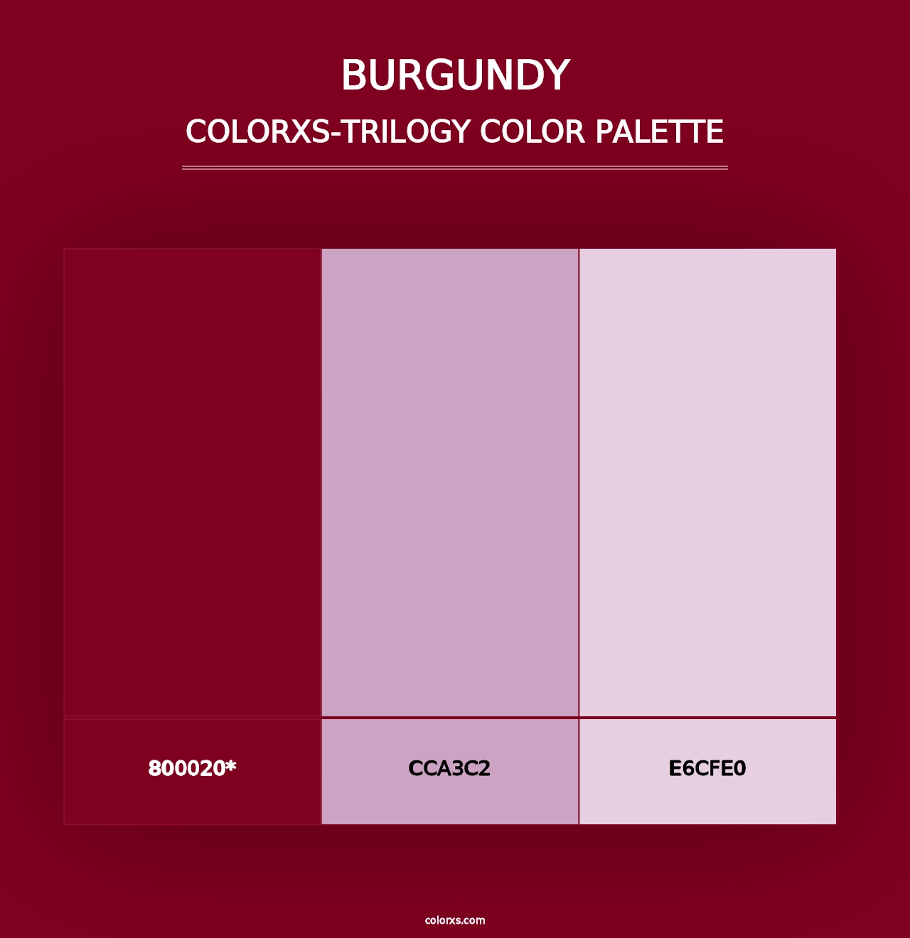 Burgundy - Colorxs Trilogy Palette