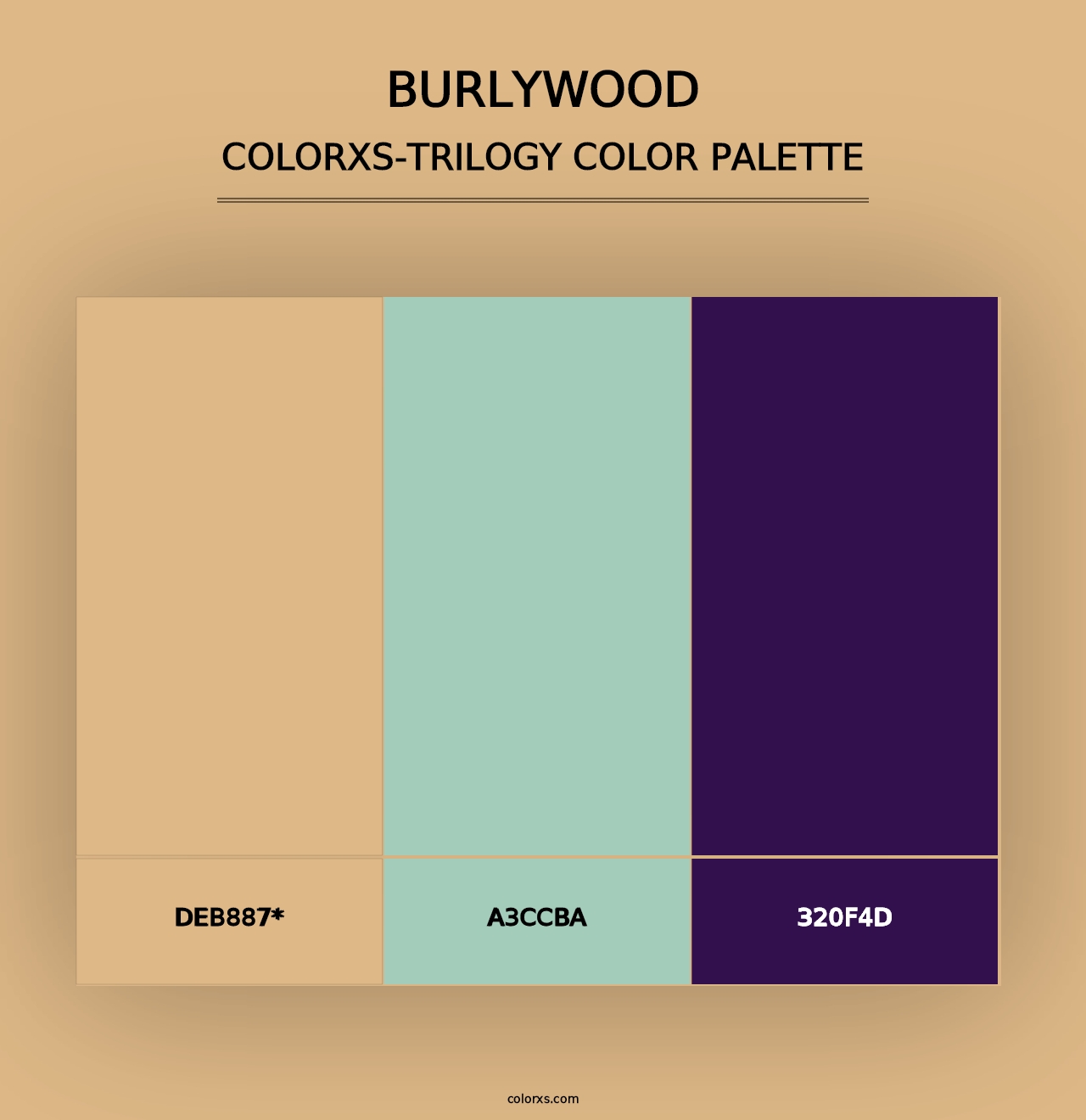 Burlywood - Colorxs Trilogy Palette