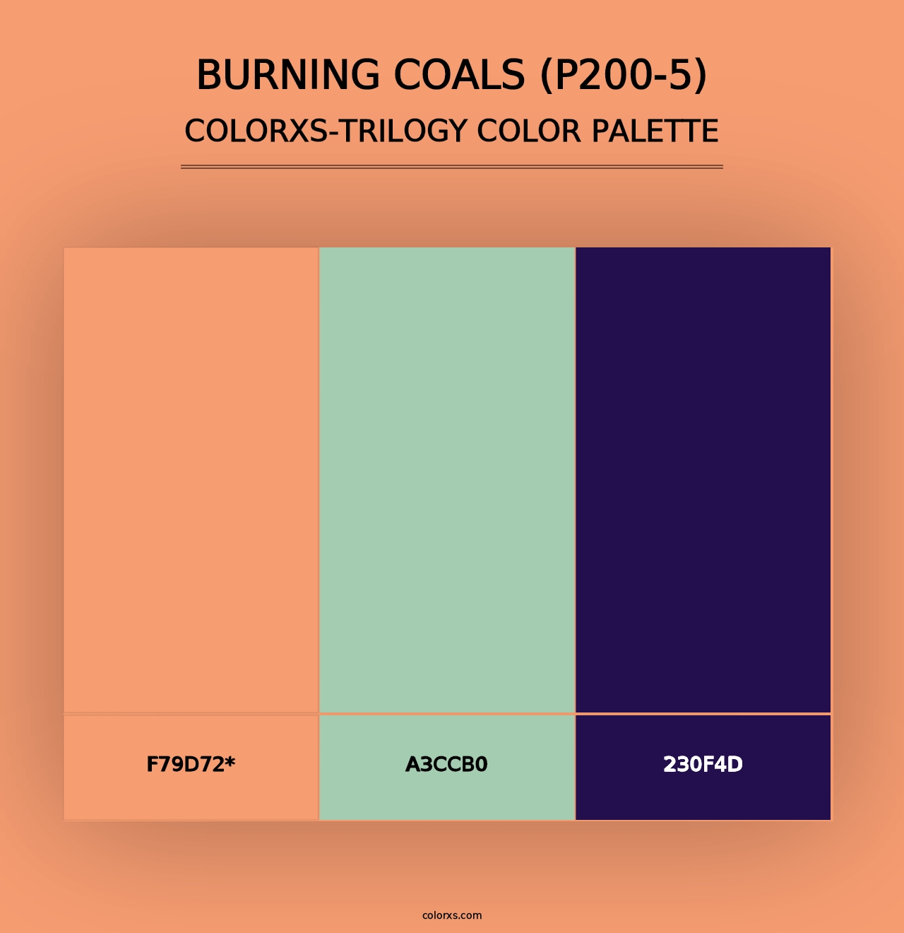 Burning Coals (P200-5) - Colorxs Trilogy Palette