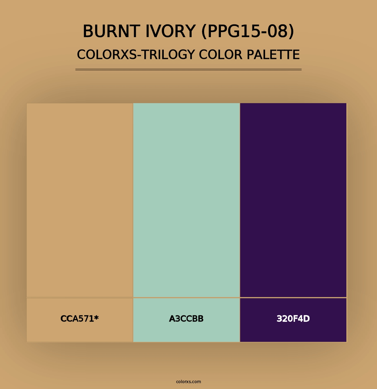 Burnt Ivory (PPG15-08) - Colorxs Trilogy Palette