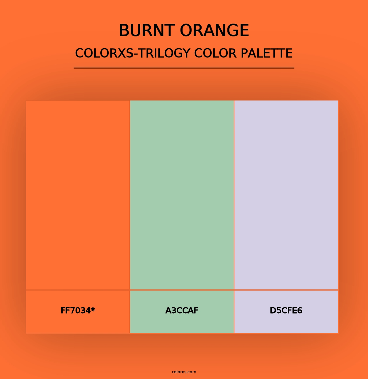 Burnt Orange - Colorxs Trilogy Palette