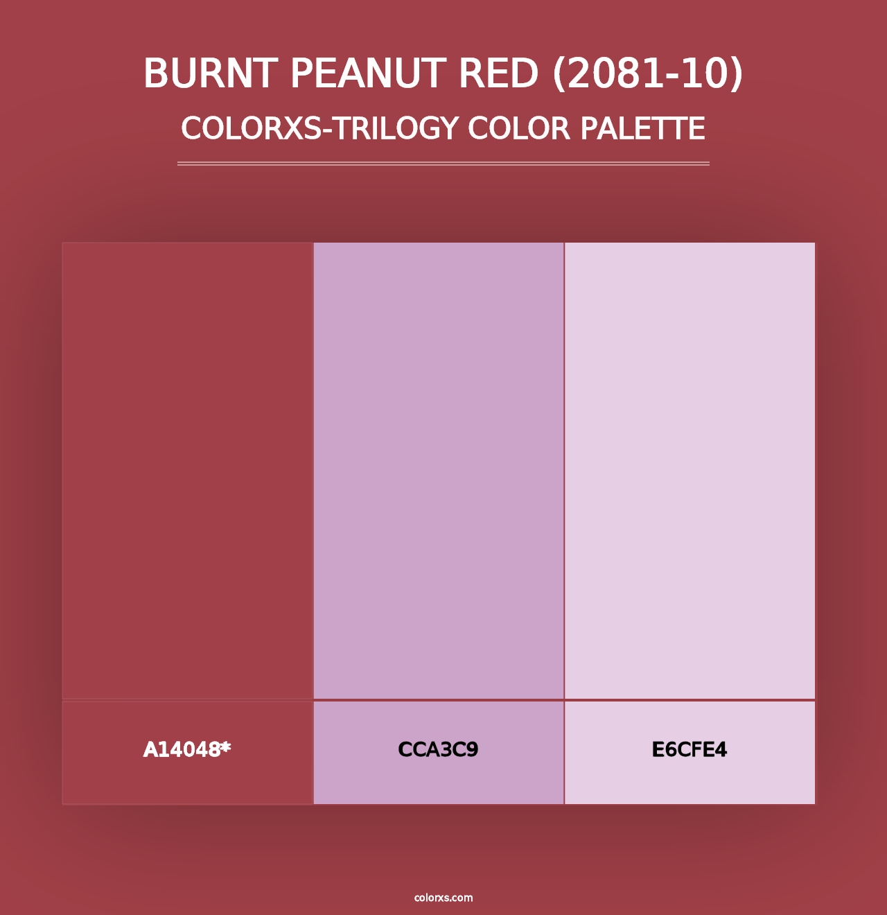 Burnt Peanut Red (2081-10) - Colorxs Trilogy Palette