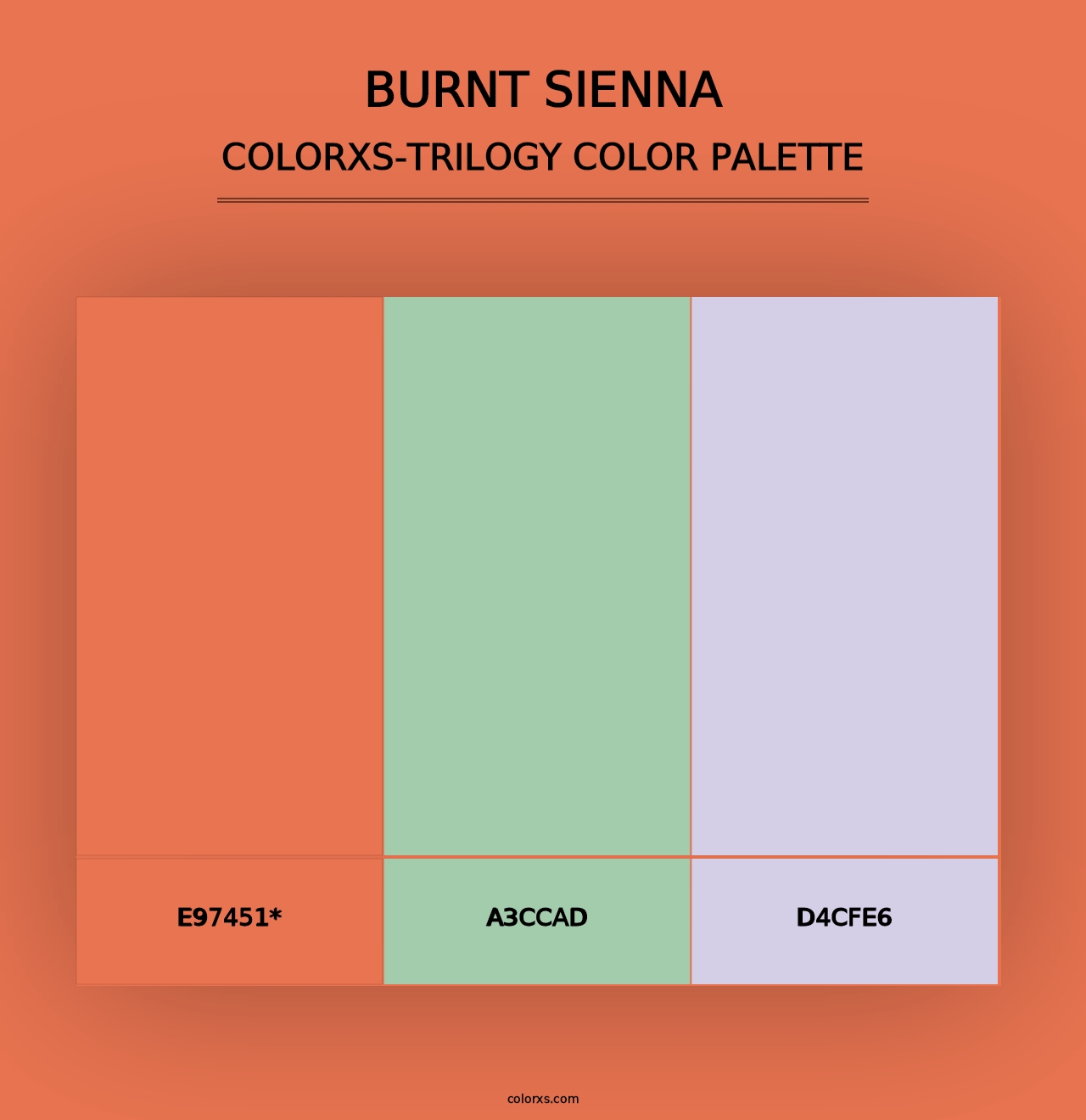 Burnt Sienna - Colorxs Trilogy Palette