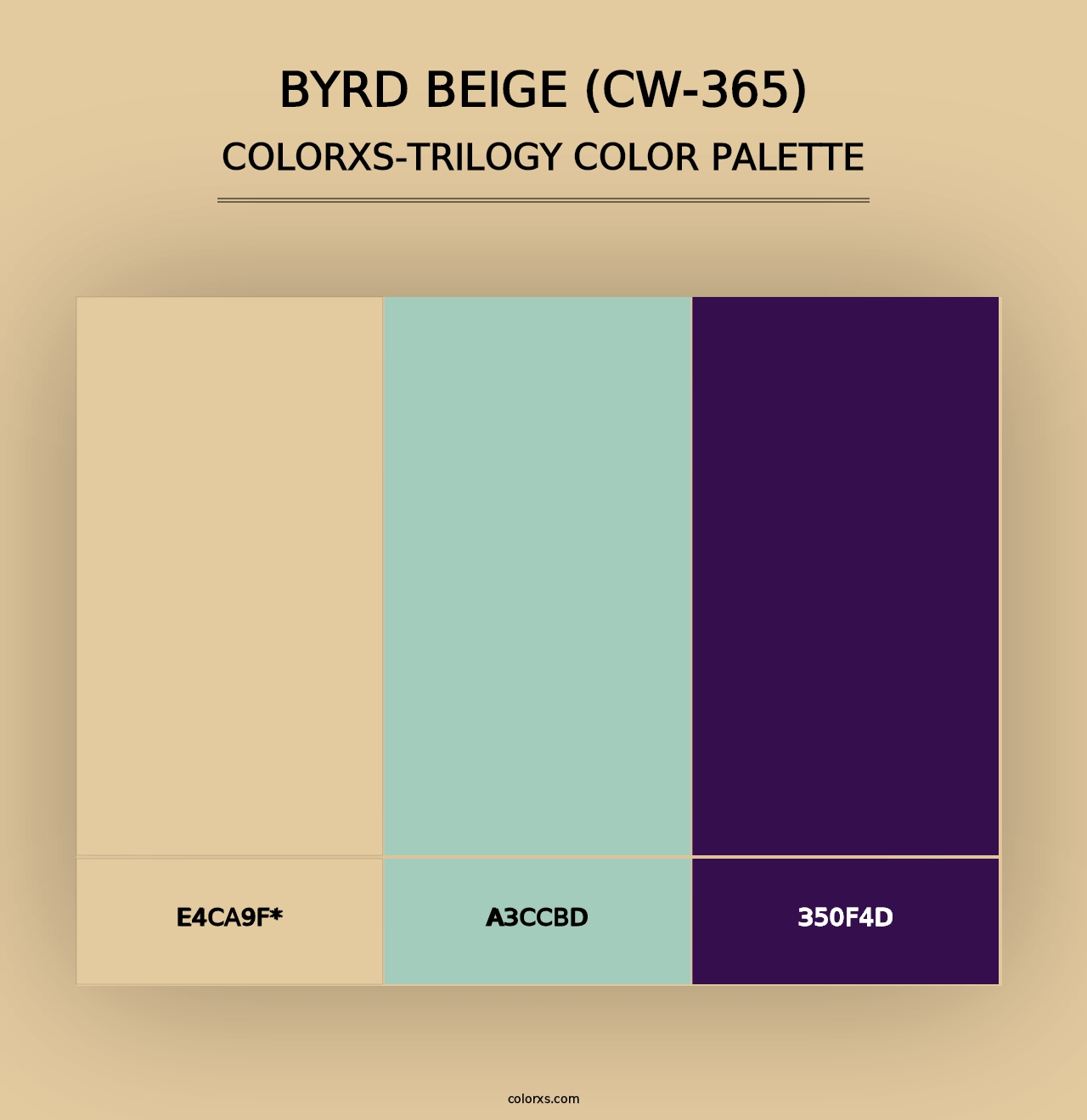 Byrd Beige (CW-365) - Colorxs Trilogy Palette