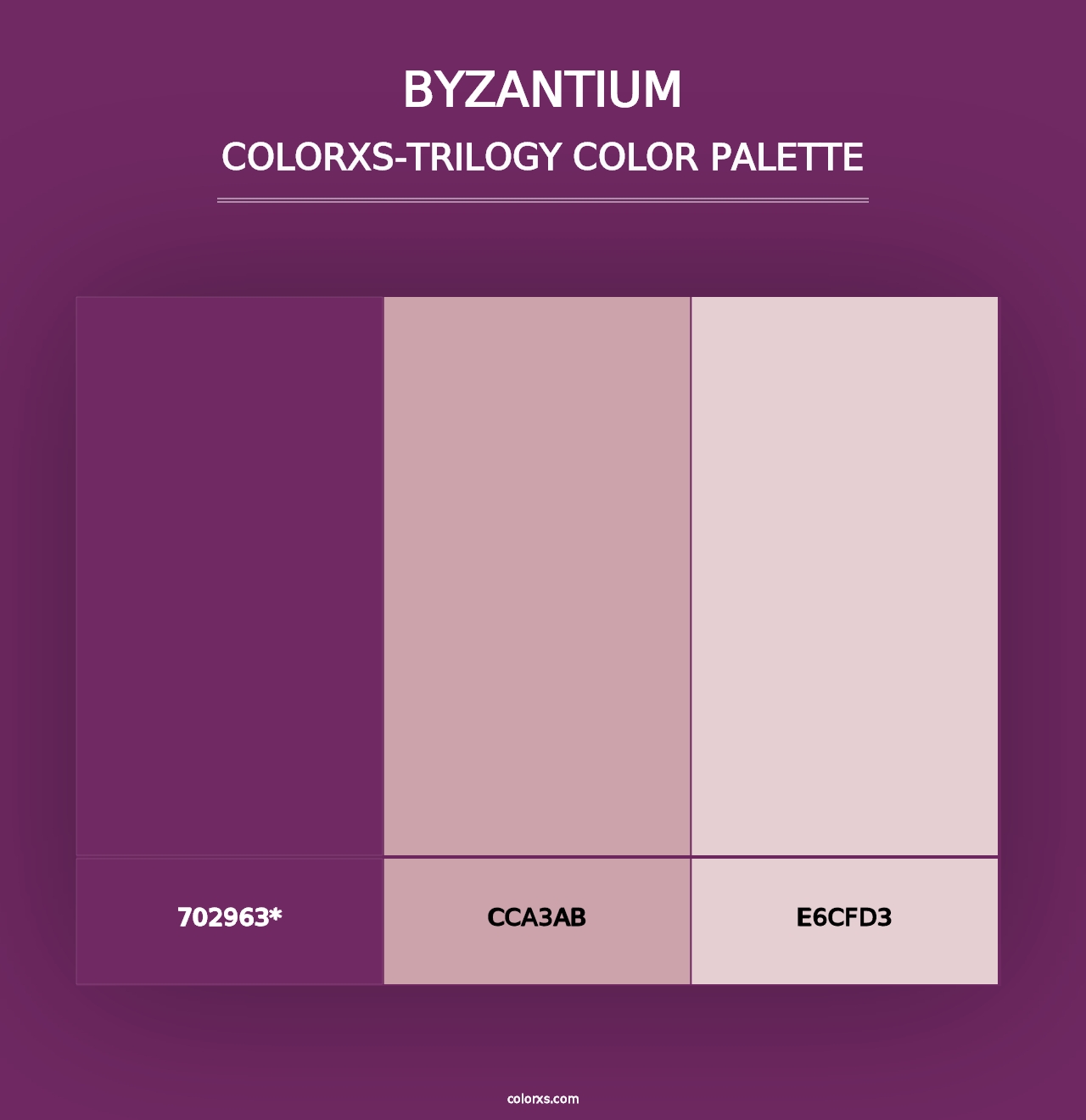 Byzantium - Colorxs Trilogy Palette